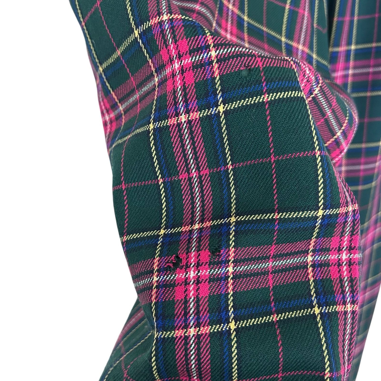Pendleton Vintage 90s Pendleton 100% Wool Pink Green Plaid Suit Set 10 Size 32" / US 10 / IT 46 - 10 Thumbnail