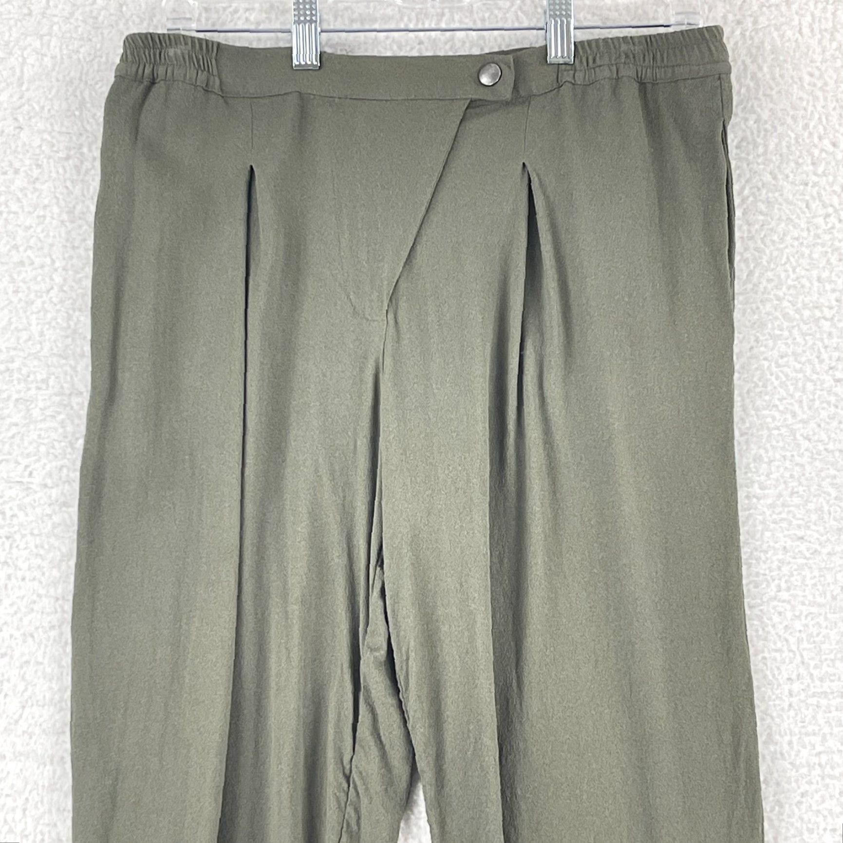Vintage Barneys New York Green High Waist Trouser Pants Womens Size 6 Tapered Casual/Workwear Size 28" / US 6 / IT 42 - 2 Thumbnail