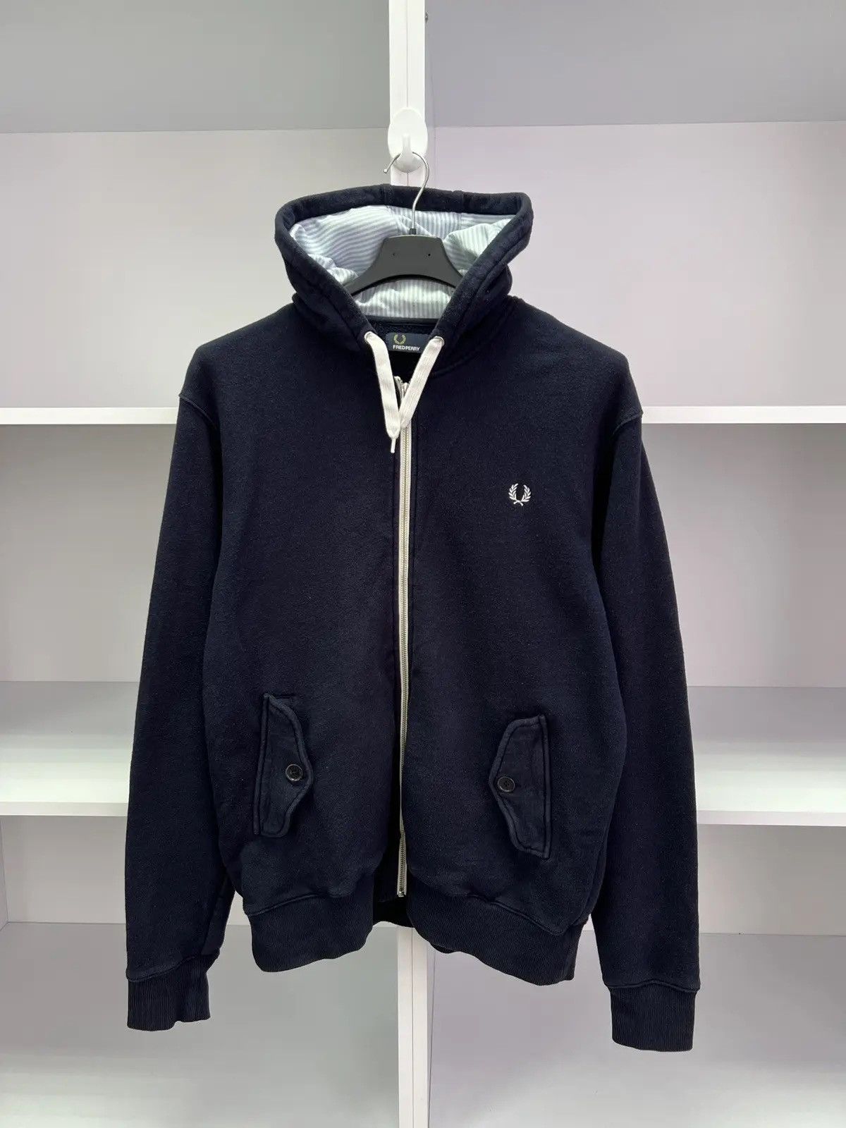 Fred Perry × Vintage Vintage Fred Perry Zip Up Hoodie Size US L / EU 52-54 / 3 - 3 Thumbnail