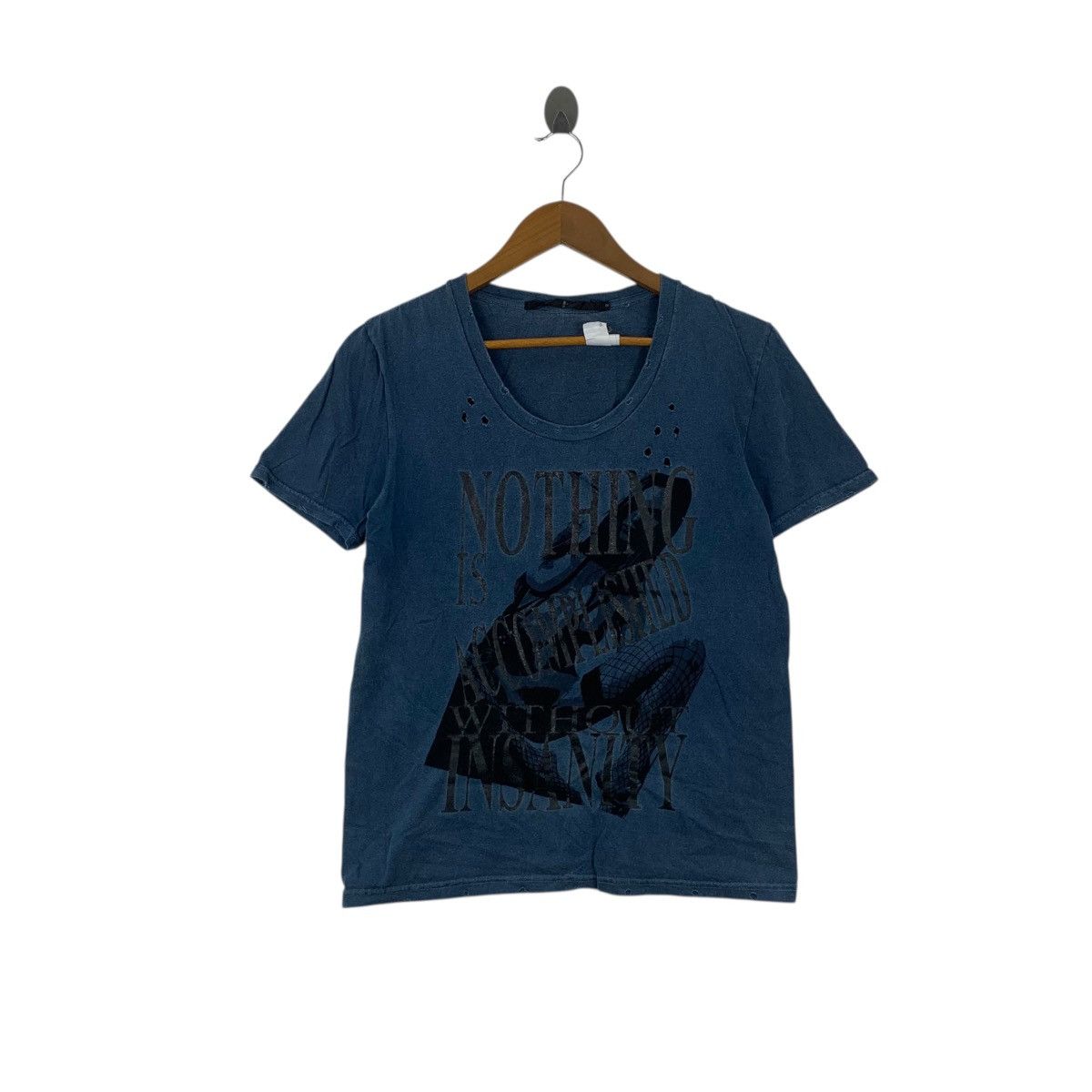 Other JIN CO JAPAN Insanity Distress Design Pure Natural Indigo Size S / US 4 / IT 40 - 1 Thumbnail