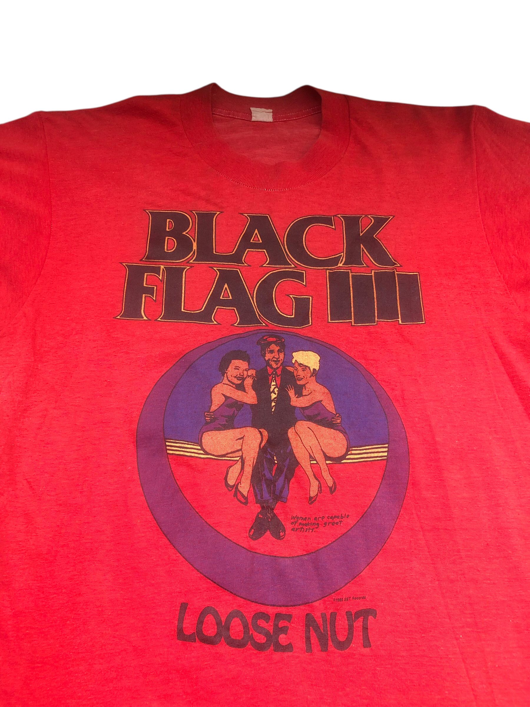 Band Tees 🔥RARE Vintage BLACK FLAG 1985 LOOSE NUT TOUR LIVE T-Shirt Size US L / EU 52-54 / 3 - 3 Thumbnail