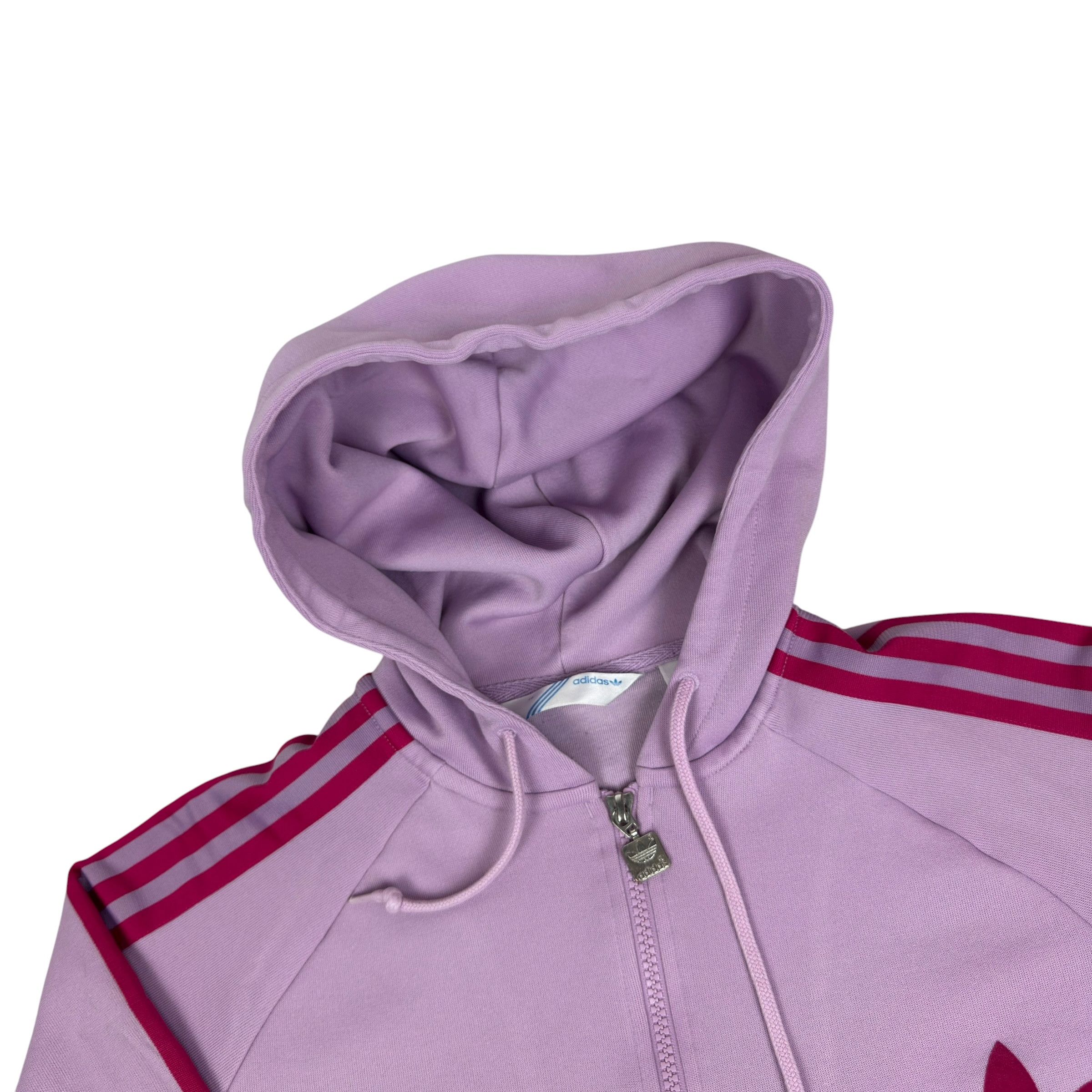 Adidas Adidas Womens Pink 3-Stripes Trefoil Logo Full Zip Hoodie Size S / US 4 / IT 40 - 3 Thumbnail