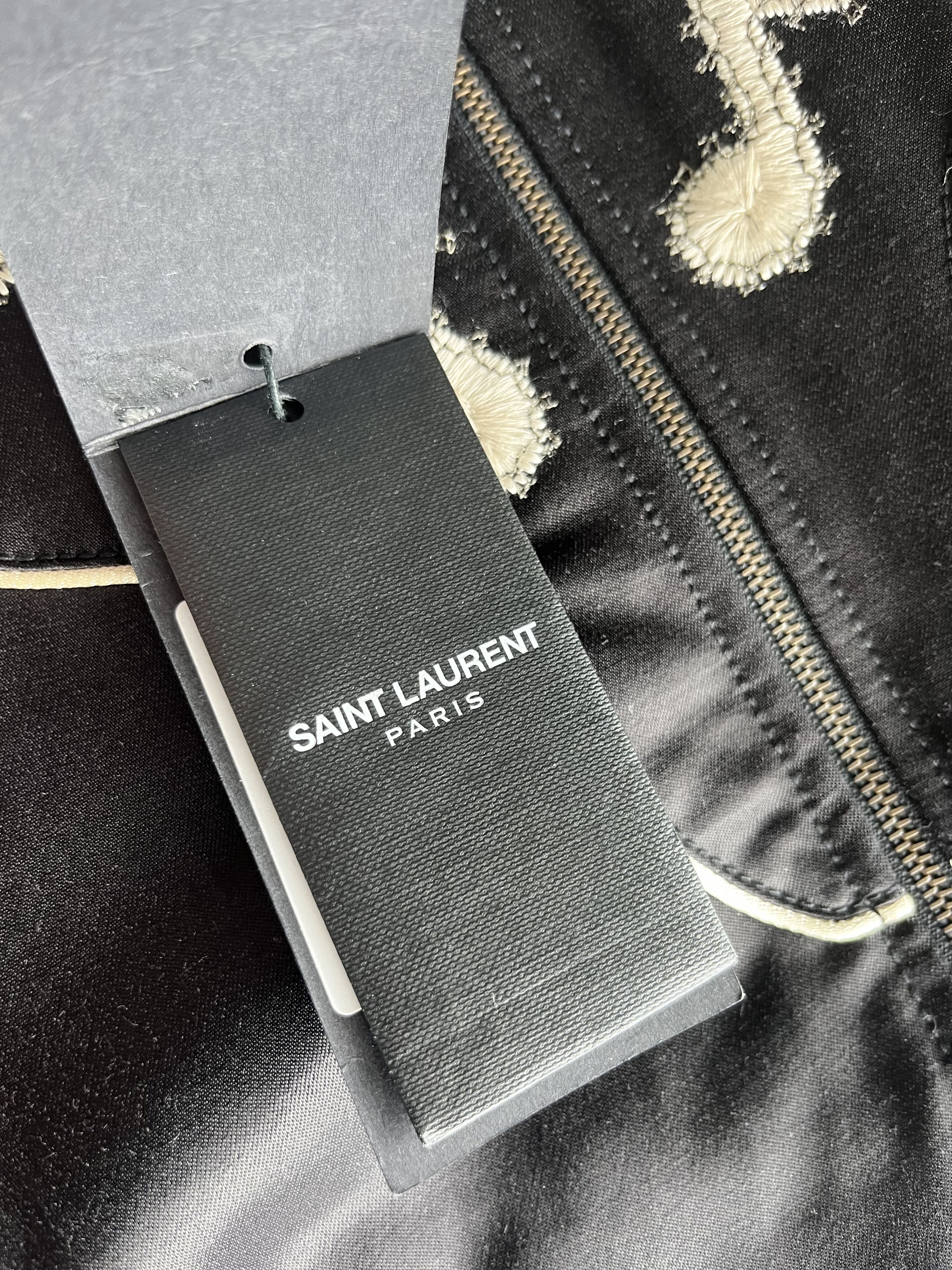 Saint Laurent Paris Saint Laurent Paris Hedi Slimane Music Note Bomber Jacket XS Size US XS / EU 42 / 0 - 19 Thumbnail