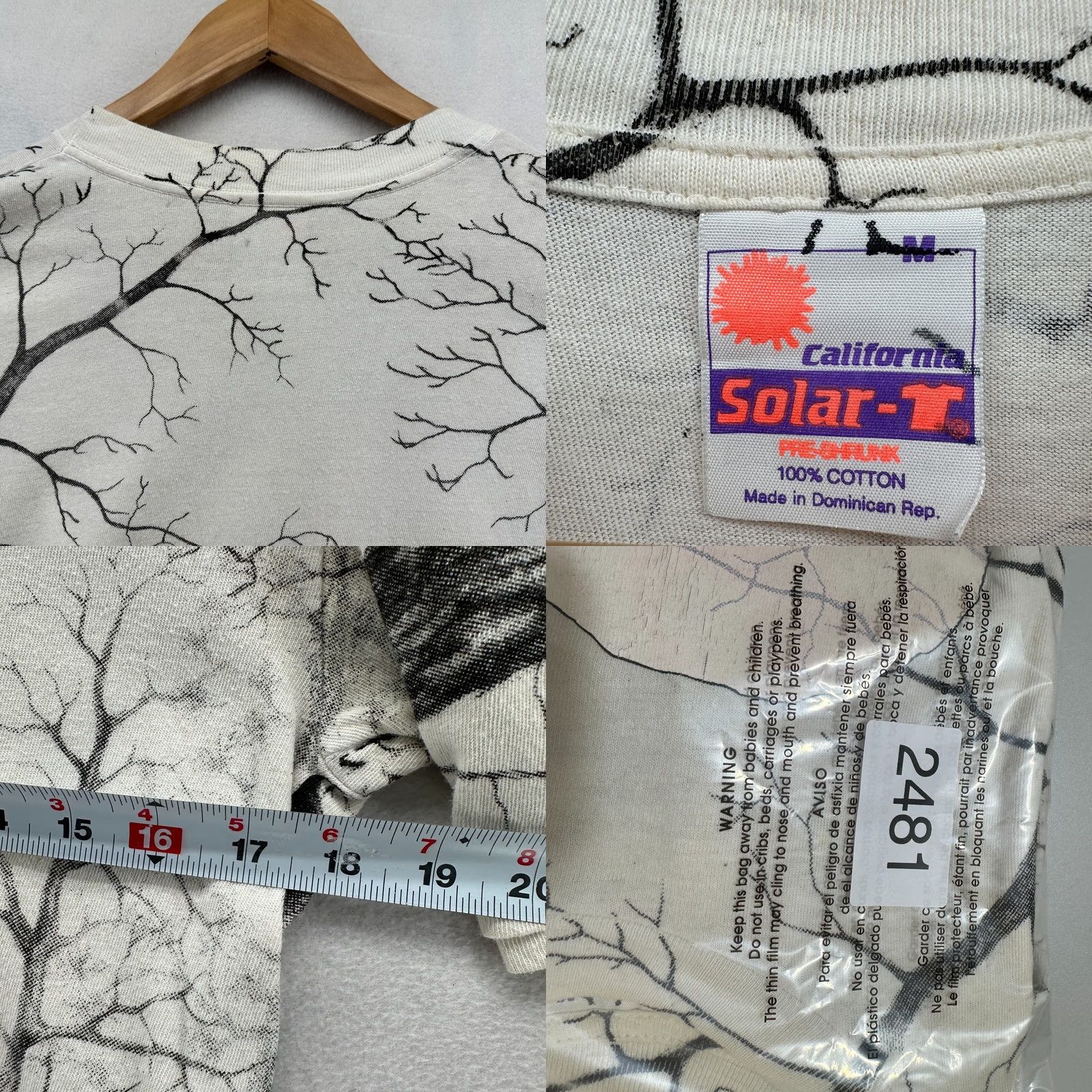 Vintage VINTAGE California Solar T Shirt Bald Eagle All Over Print White Men's Medium Shirt Men White Bald Eagle Print Short Sleeve Crew Neck Easy Care Size US M / EU 48-50 / 2 - 8 Thumbnail