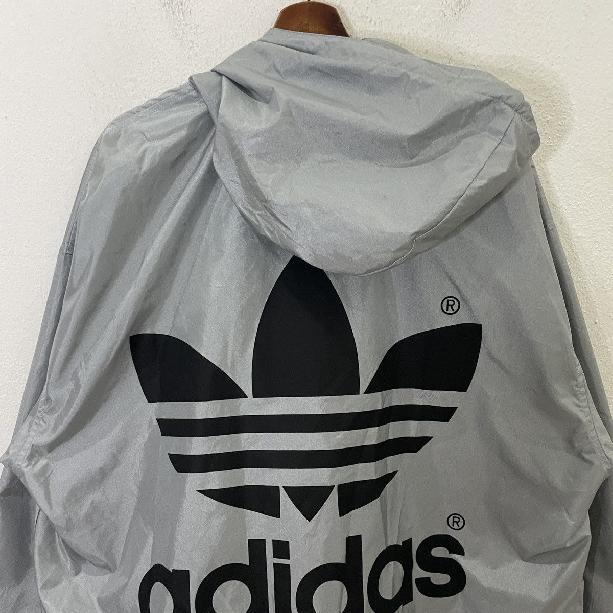 Adidas Vintage 90s Adidas Big Logo Long Jacket Size US XL / EU 56 / 4 - 4 Thumbnail