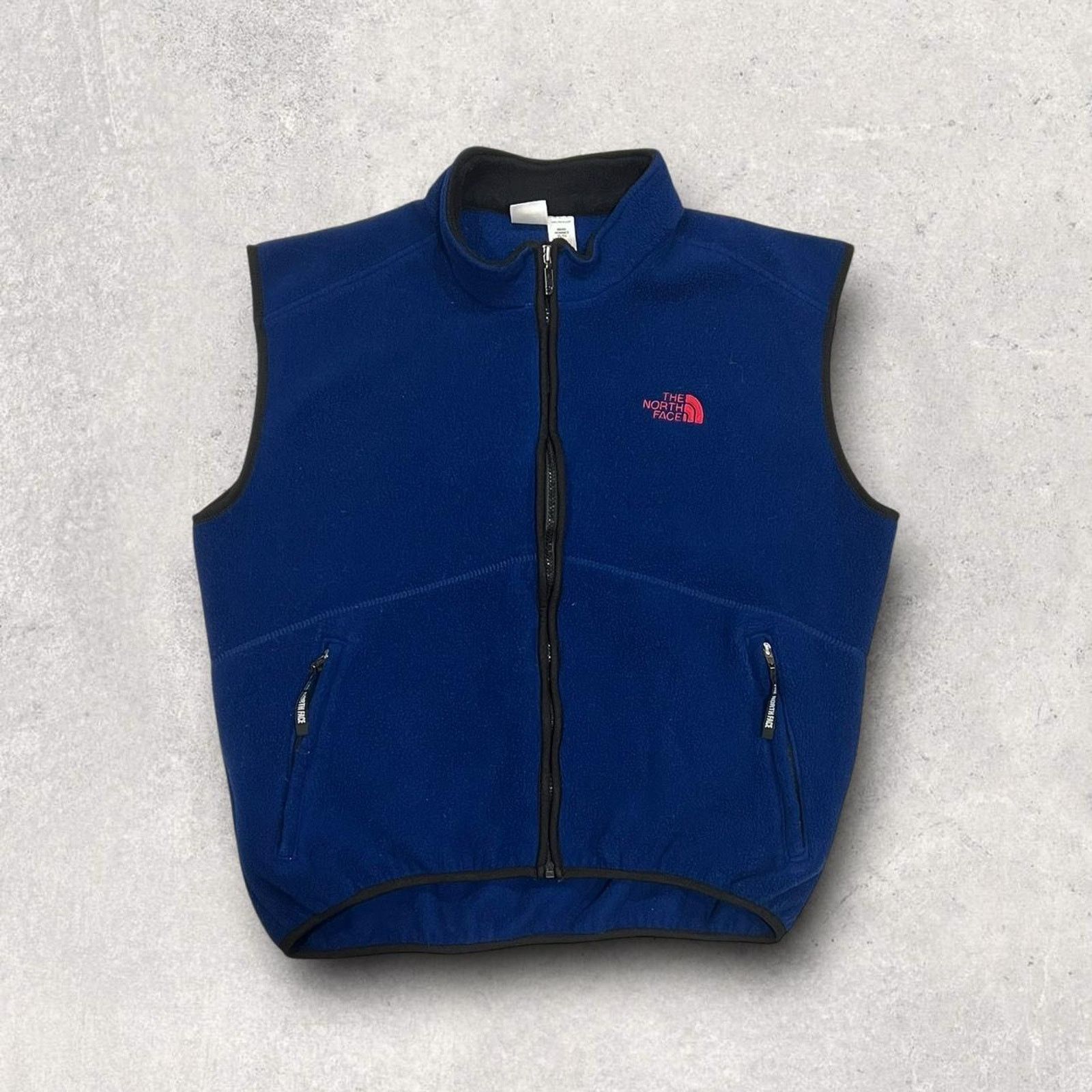 The North Face The North Face Blue Fleece Zip-Up Vest w/ Embroidered Logo Size US XL / EU 56 / 4 - 1 Thumbnail
