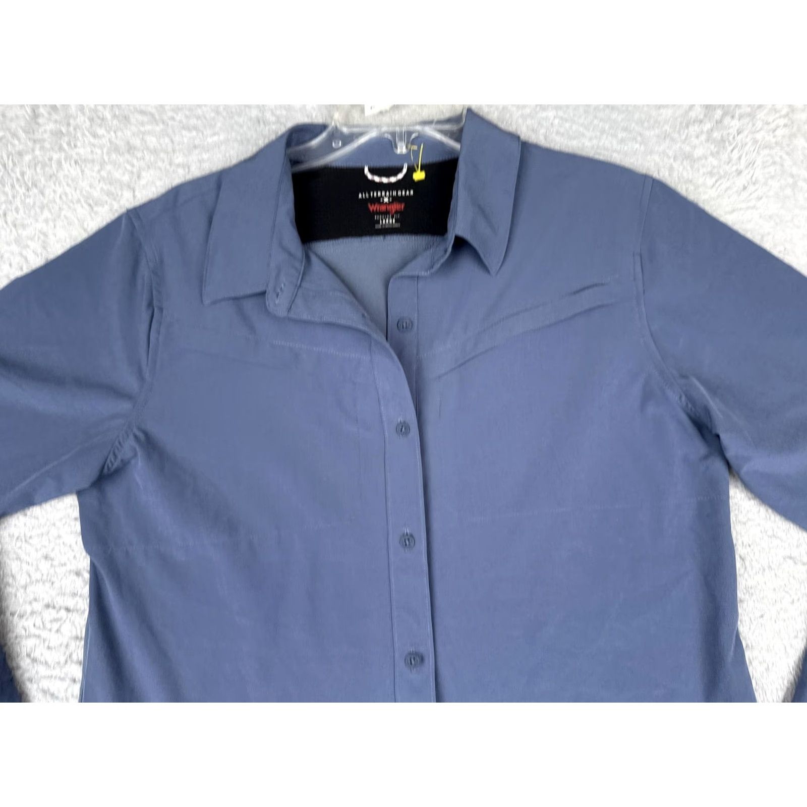 Wrangler Wrangler Shirt Womens Large Blue Long Sleeve Button Hiking AllTerrainGear Size L / US 10 / IT 46 - 4 Thumbnail