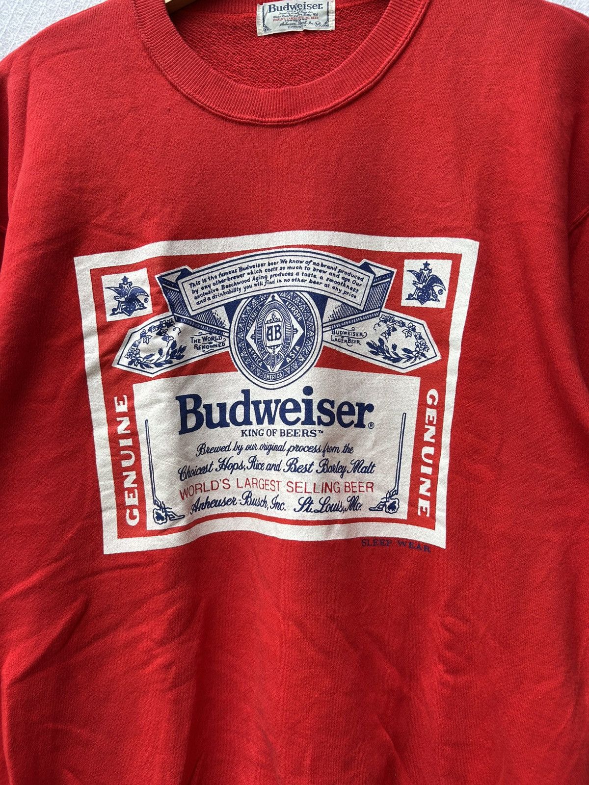 Budweiser × Other × Vintage 90s Vintage Budweiser King of Beers SweatShirt Size US L / EU 52-54 / 3 - 4 Thumbnail