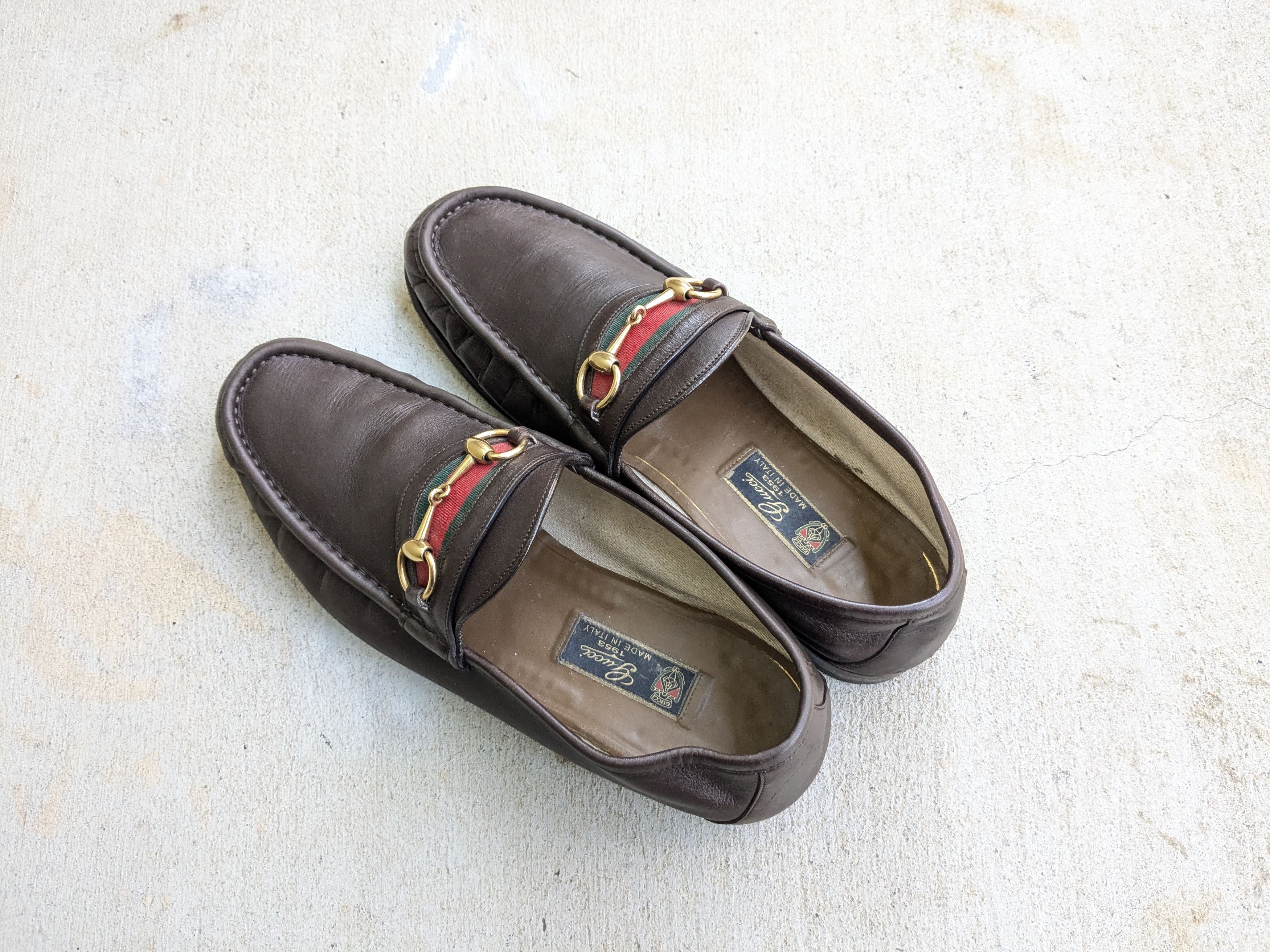 Gucci Gucci Horsebit Loafers Brown Leather 11.5 Rubber Leather Size US 11.5 / EU 44-45 - 10 Thumbnail