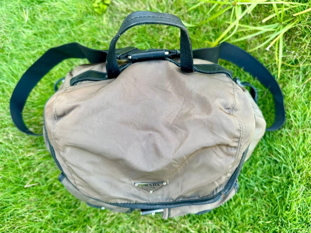 Prada Authentic Prada Tessuto Nylon Double Pocket Drawstring Size ONE SIZE - 7 Thumbnail