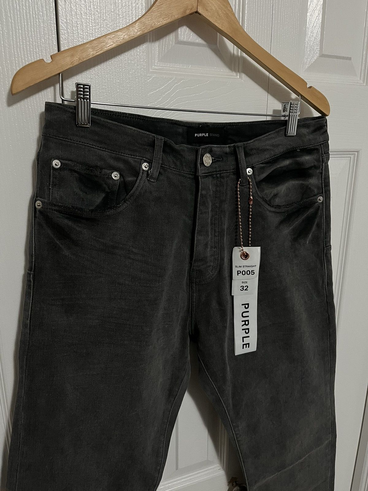 Purple Brand Purple P005 Dark Grey Denim Size US 32 / EU 48 - 2 Thumbnail