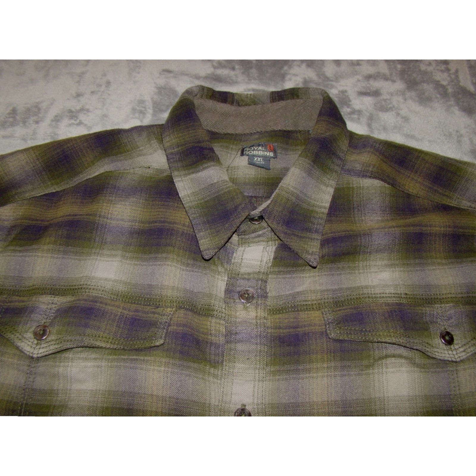 Royal Robbins Royal Robbins Mens 2XL Green Plaid Button Long Sleeve Flannel Shirt Size US XXL / EU 58 / 5 - 3 Thumbnail