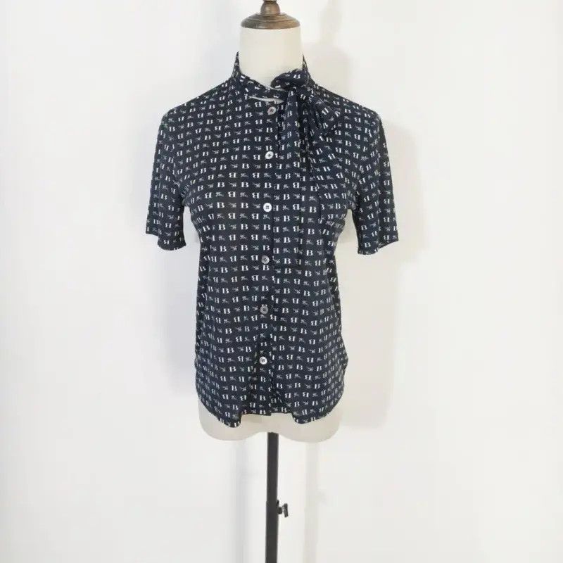 Burberry Burberry Summer Navy Blue Polyester Shirt Size M / US 6-8 / IT 42-44 - 1 Thumbnail