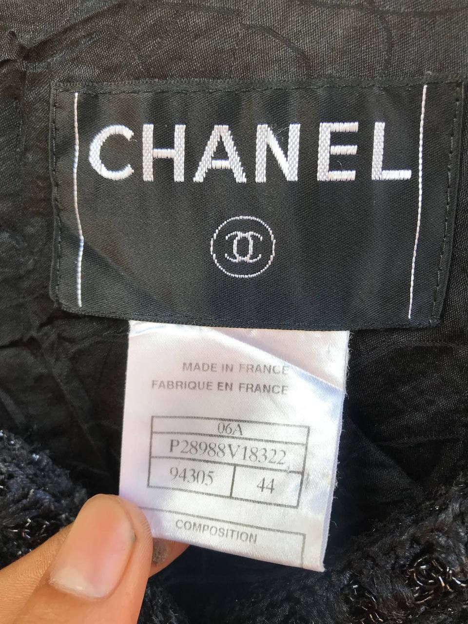 Chanel × Vintage SALE OFFER ACCEPT🔥🔥Vintage Chanel Lettle Black Jacket Tweed Size M / US 6-8 / IT 42-44 - 5 Thumbnail