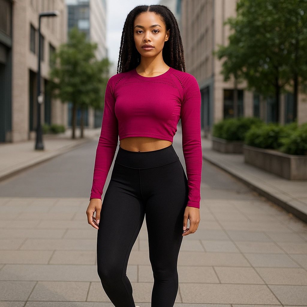 Gymshark Gymshark Burgundy Crop Top Size S / US 4 / IT 40 - 1 Thumbnail