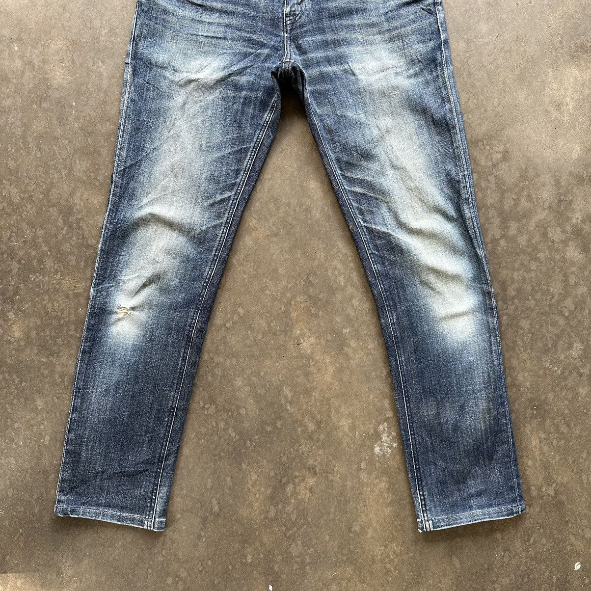 Edwin × Jean × Vintage Vintage Edwin Distressed Faded Denim Jean Pant W33 Size US 33 - 2 Thumbnail