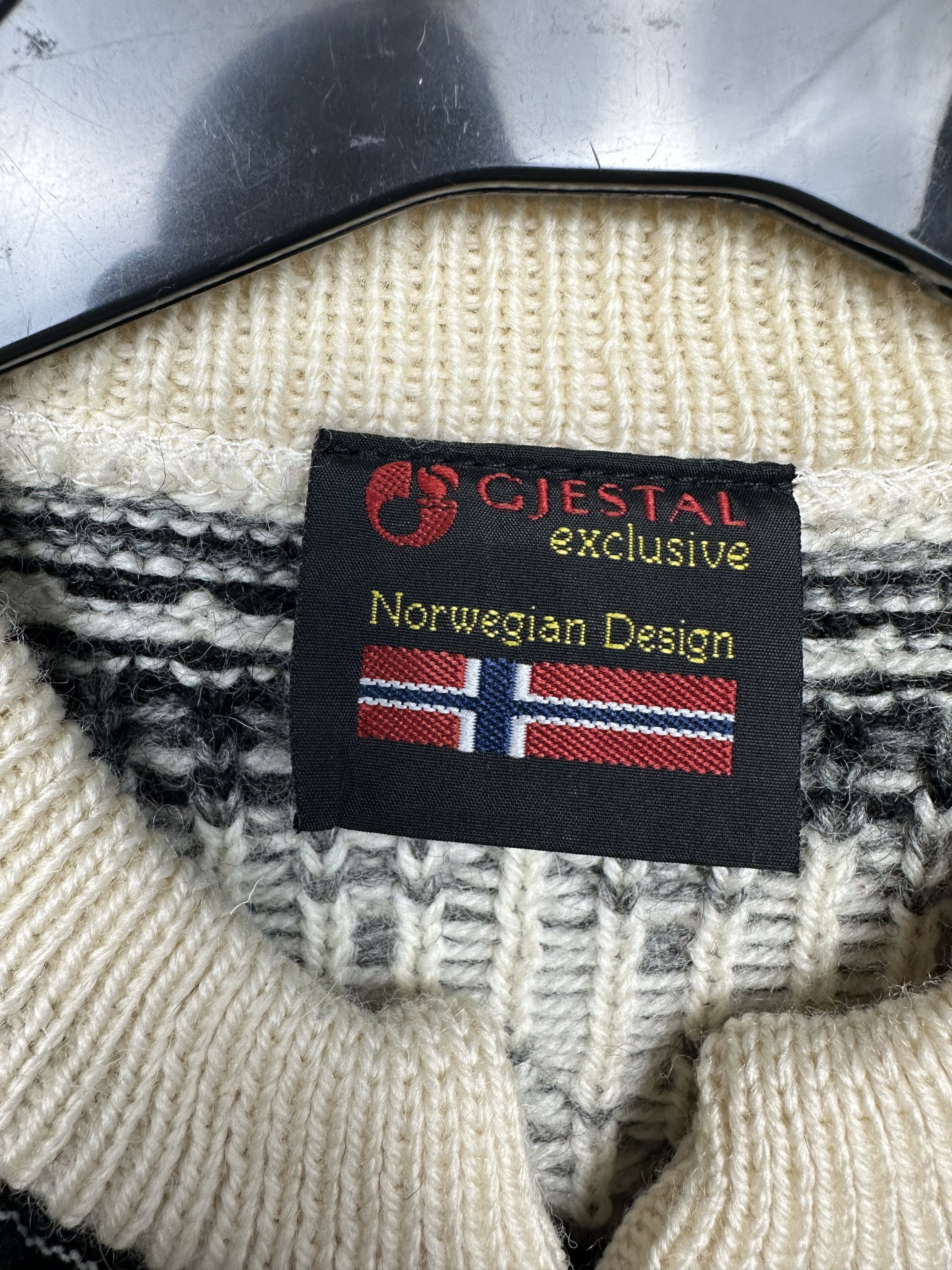 Other Norwegian Wool Vintage Mens Sweater Size US L / EU 52-54 / 3 - 3 Thumbnail