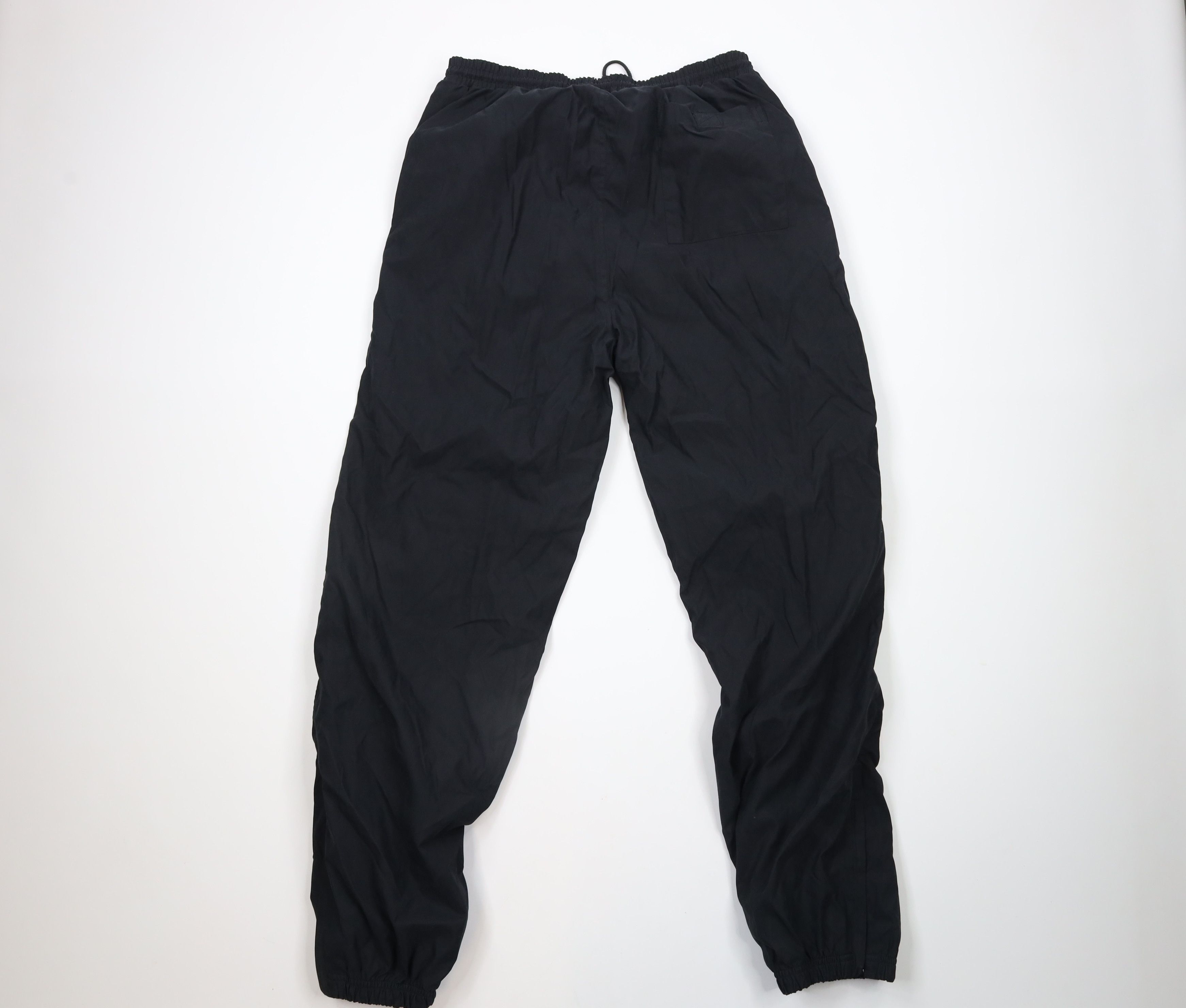 Vintage Vintage 90s Streetwear Lined Cuffed Joggers Pants Black Size US 34 / EU 50 - 8 Thumbnail