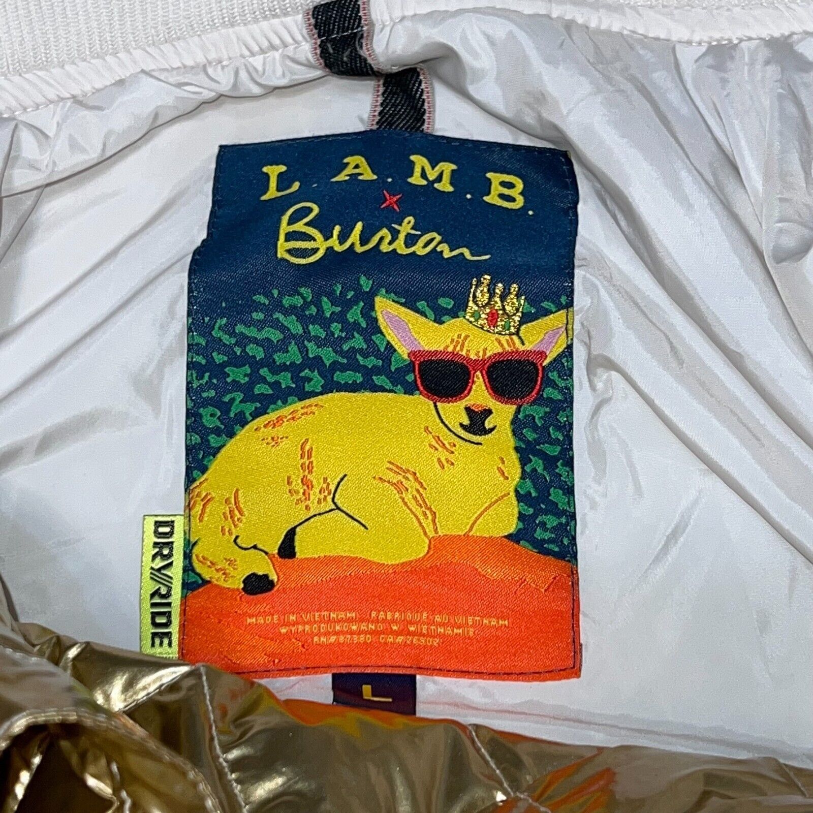 Burton L.A.M.B. By Burton DryRide Gold Metallic Jacket & Vest Large Size L / US 10 / IT 46 - 12 Thumbnail
