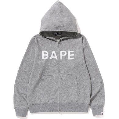 Bape GREY BAPE FULL ZIP HOODIE Size US L / EU 52-54 / 3 - 1 Thumbnail