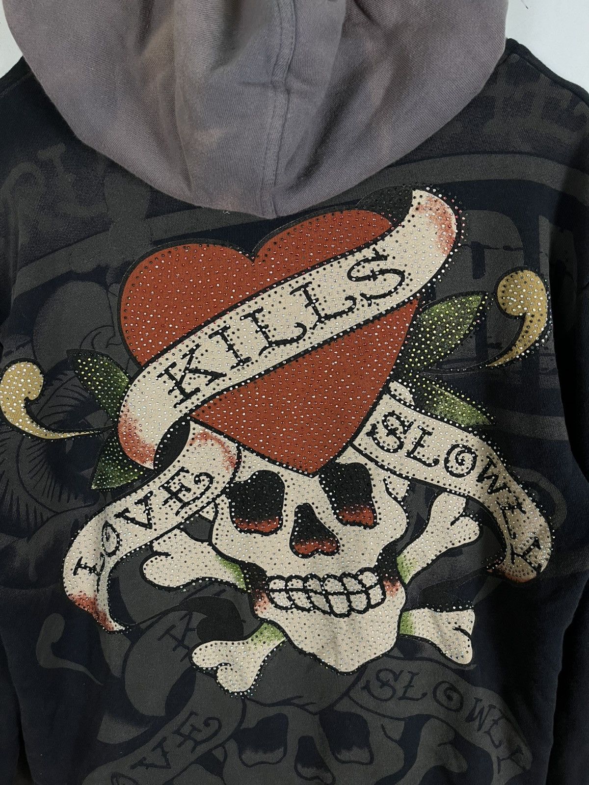 Ed Hardy × Japanese Brand × Vintage Vintage Edhardy FullPrint Hoodies Size US S / EU 44-46 / 1 - 6 Thumbnail