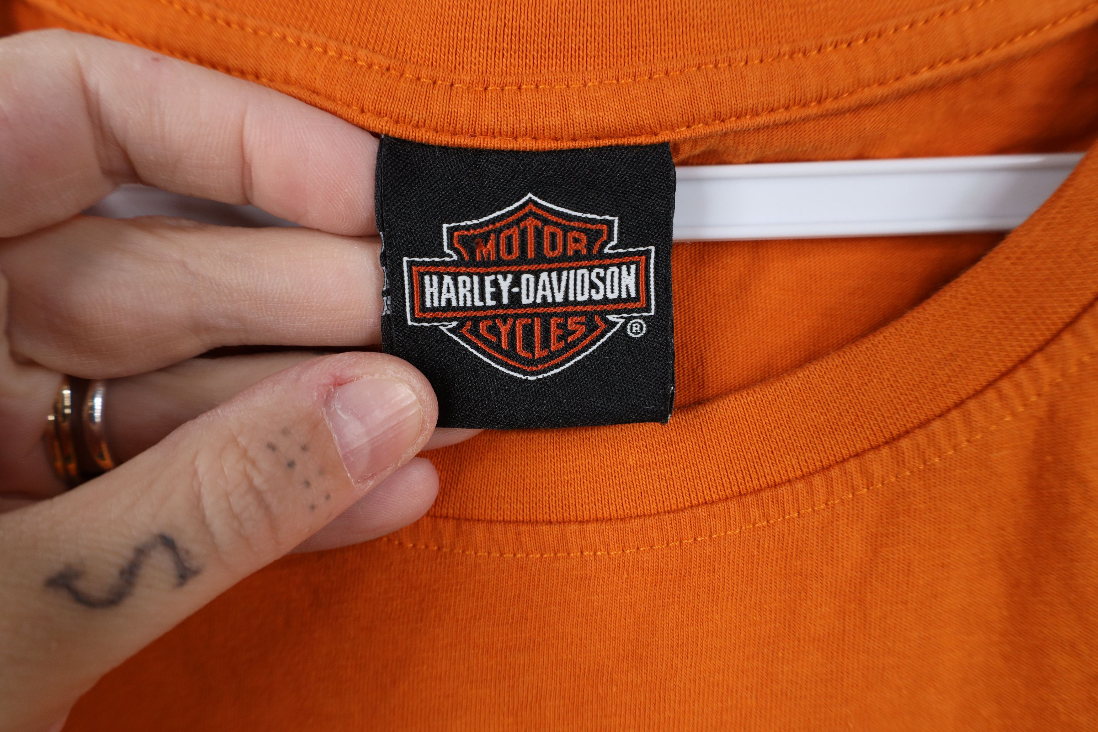 Harley Davidson Harley Davidson Spell Out Script Motorcycle T-Shirt Orange Size M / US 6-8 / IT 42-44 - 9 Thumbnail
