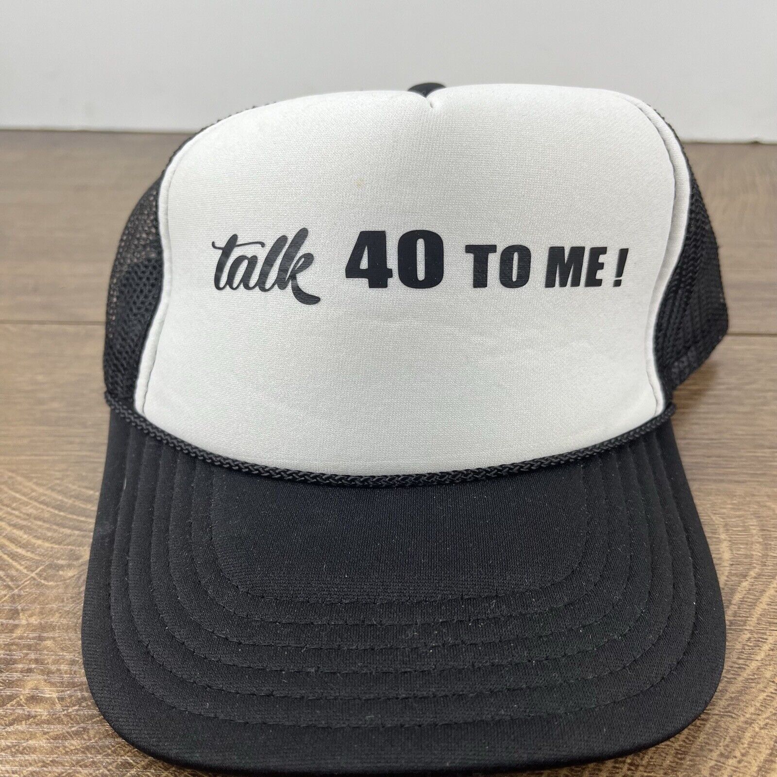 Other Talk 40 To Me Hat 40 Birthday Snapback Hat White Adjustable Size ONE SIZE - 5 Thumbnail