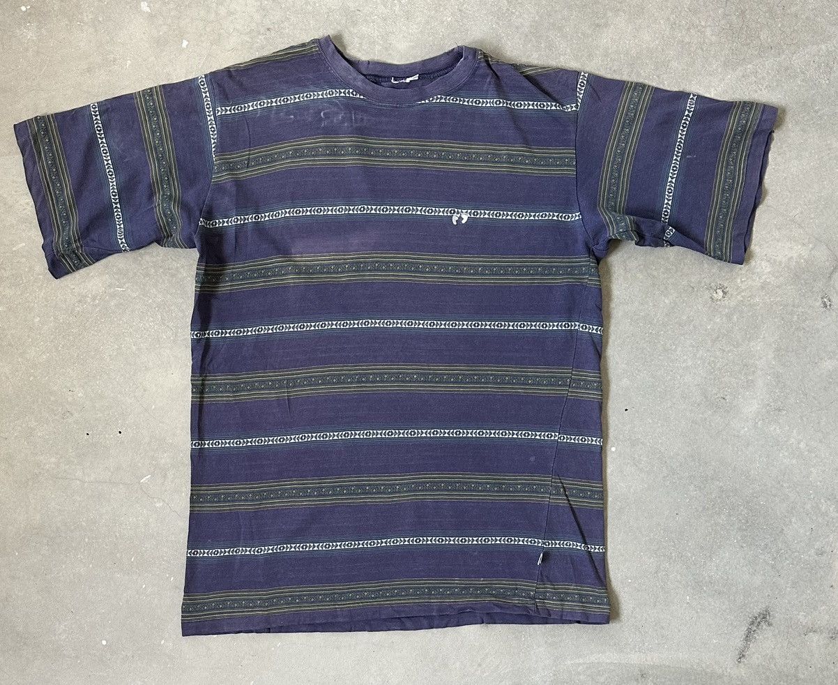 VINTAGE HANG TEN SURF DISTRESSED STRIPES TEE