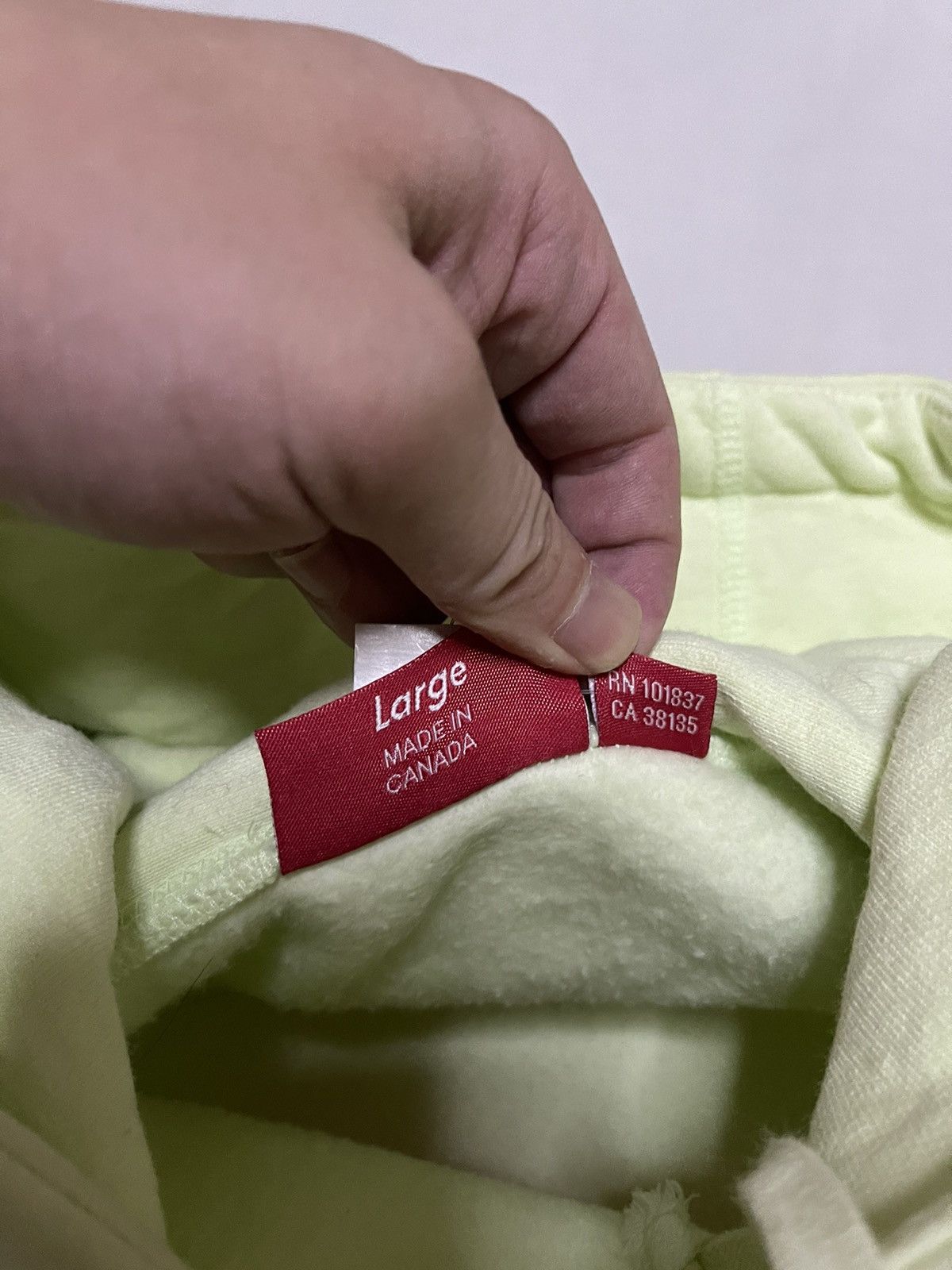 Supreme Supreme pale lime Red on lemonade box logo hoodie hood Size US L / EU 52-54 / 3 - 6 Thumbnail