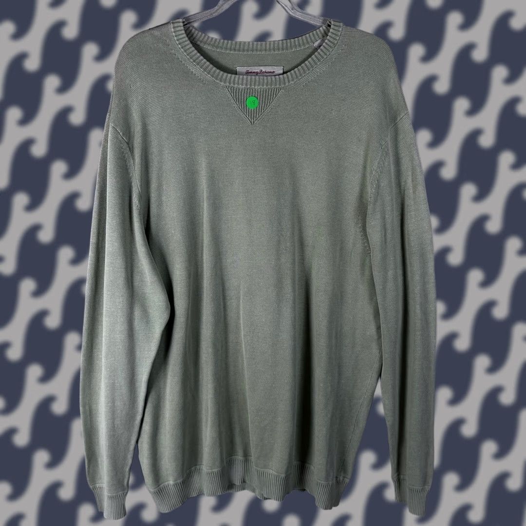 Tommy Bahama Tommy Bahama Mens 2XL Sage Green Crew Neck Knit Sweater Shirt Long Sleeve Pullover Cotton 100% Casual Size US XXL / EU 58 / 5 - 1 Thumbnail