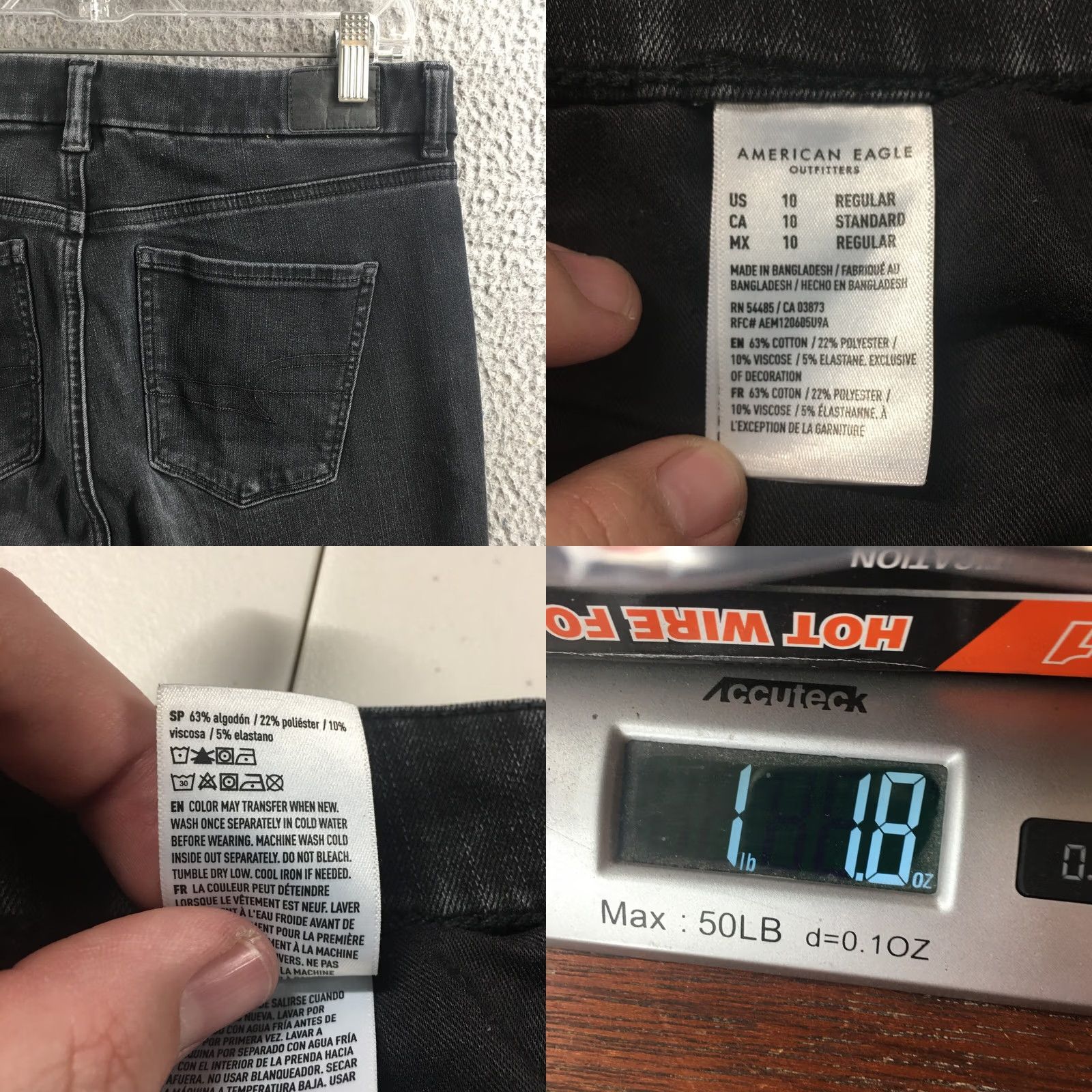 American Eagle Outfitters American Eagle Outfitters Skinny Jeans Womens 10 Black High Rise Distressed-Style 30x26 XS? Size 32" / US 10 / IT 46 - 11 Thumbnail