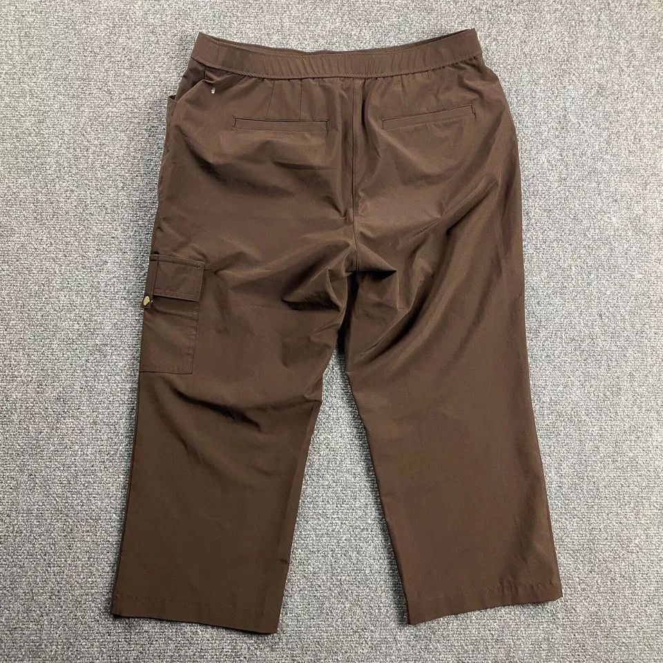 Chicos Weekends by Chico's Pants Women's Size 1 Brown Crop Cargo Size 32" / US 10 / IT 46 - 6 Thumbnail