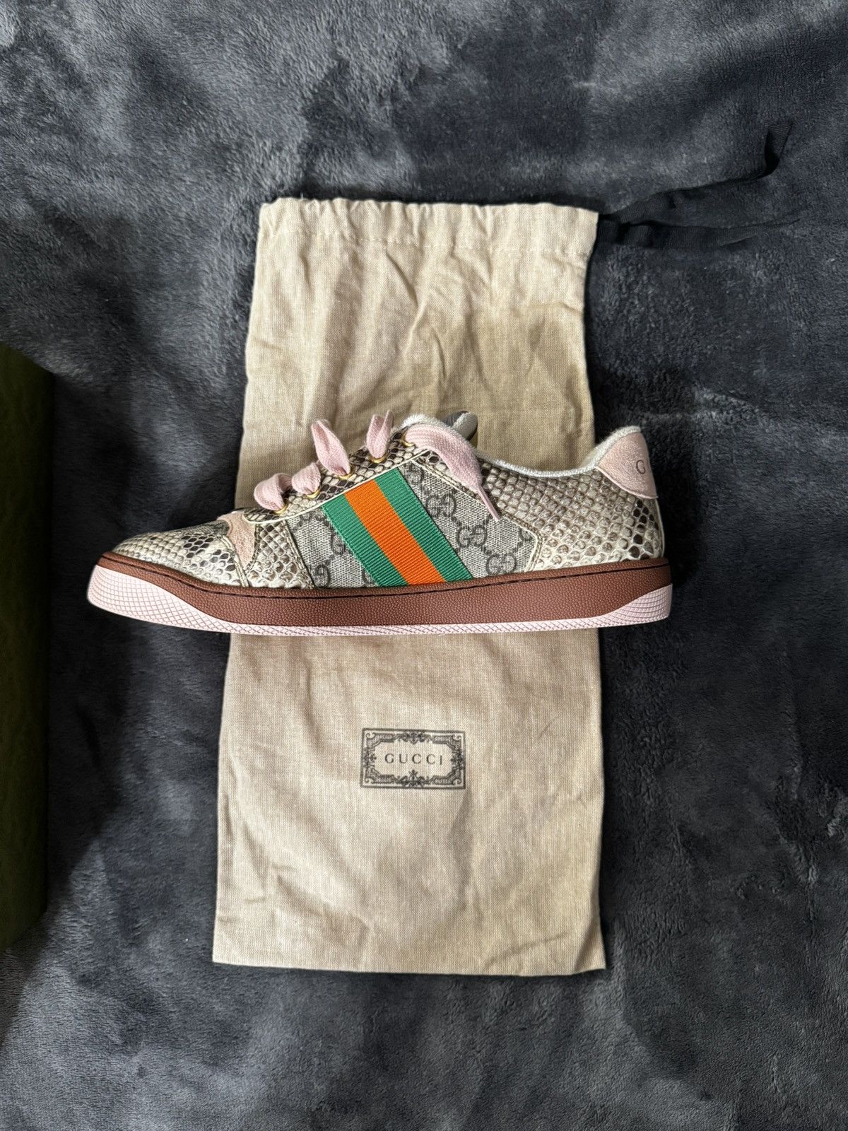 Gucci Gucci Screener Low top sneaker 🩷🐍 Size US 9 / EU 42 - 2 Thumbnail
