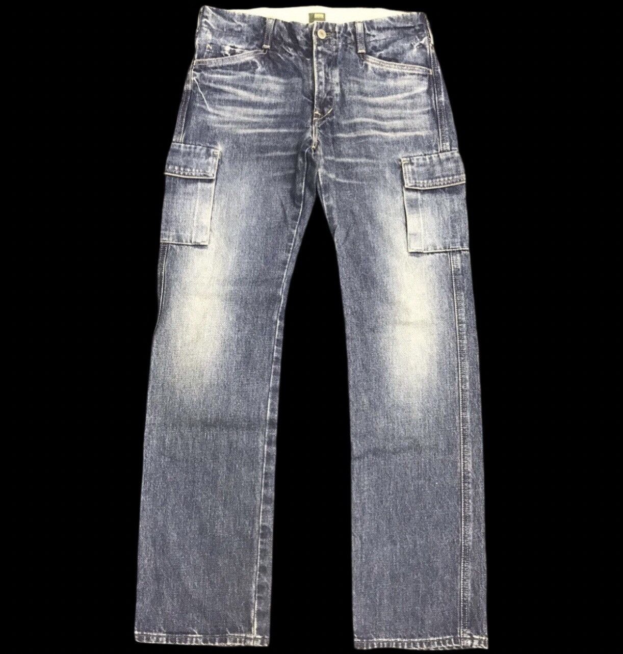 Japanese Brand DMG Japan Cargo Jeans F795 Size US 29 - 1 Thumbnail