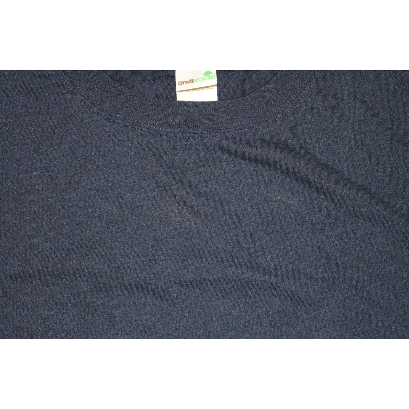 Anvil VINTAGE Anvil T-Shirt Men 2XL Short Sleeve Recycled Cotton/Nylon Navy Blue 90s Music Retro Size US XXL / EU 58 / 5 - 2 Thumbnail