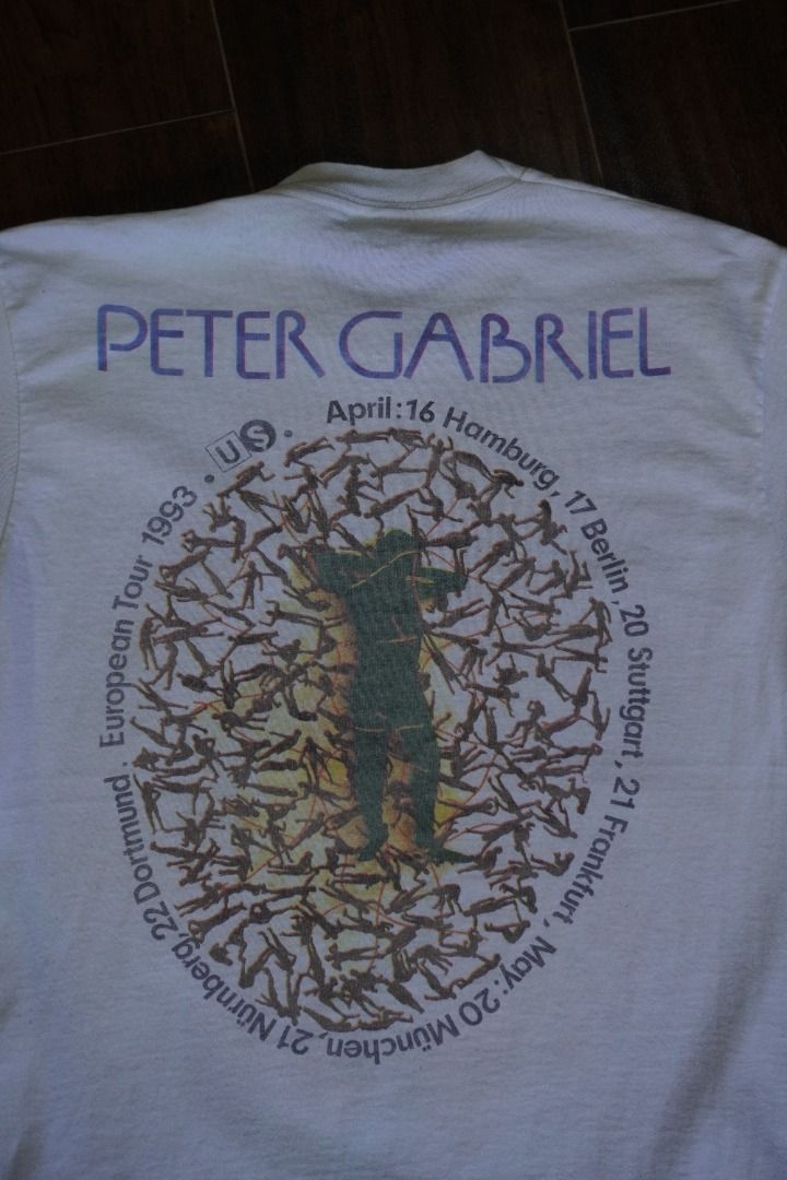 Vintage Vintage Peter Gabriel 1993 Tour T-Shirt Single Stitch M Size US M / EU 48-50 / 2 - 3 Thumbnail