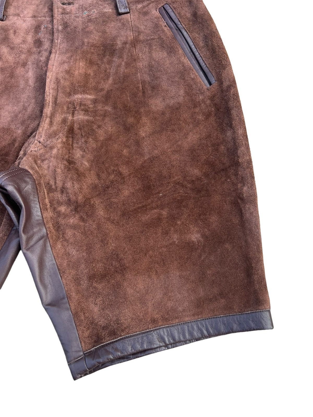 Leather Vintage KNOT Japan Hybrid Suede Calf Leather Short Pant Size US 31 - 9 Thumbnail