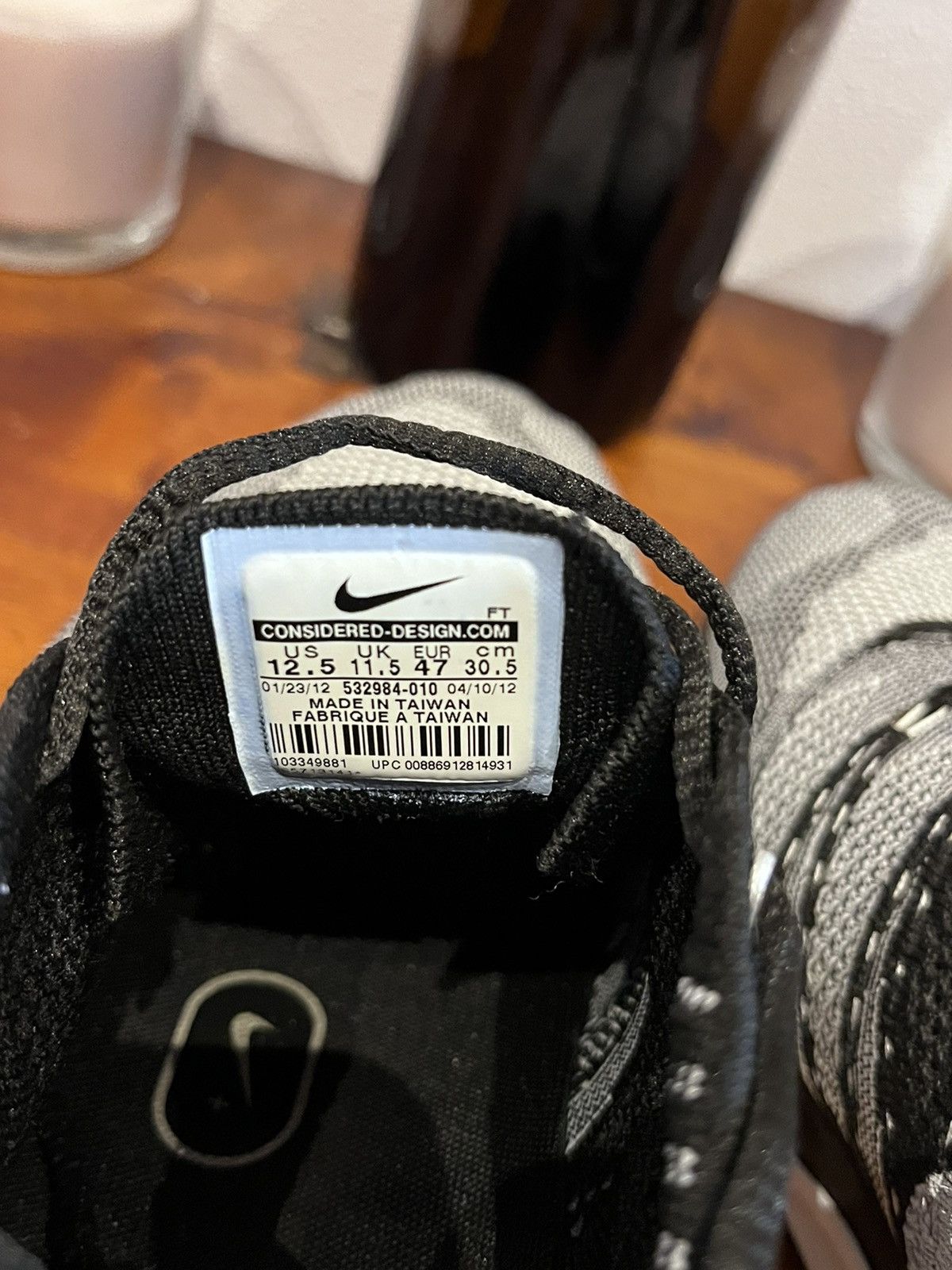 Nike DEADSTOCK Nike Flyknit Trainer black/white US 12.5 Size US 12.5 / EU 45-46 - 10 Thumbnail