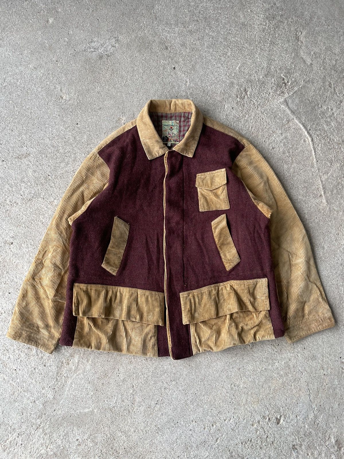 美品 46 ブルゾン NIGEL CABOURN ×J.S. STEAD Nigel Cabourn Hybrid Wool/Corduroy Vintage Jacket