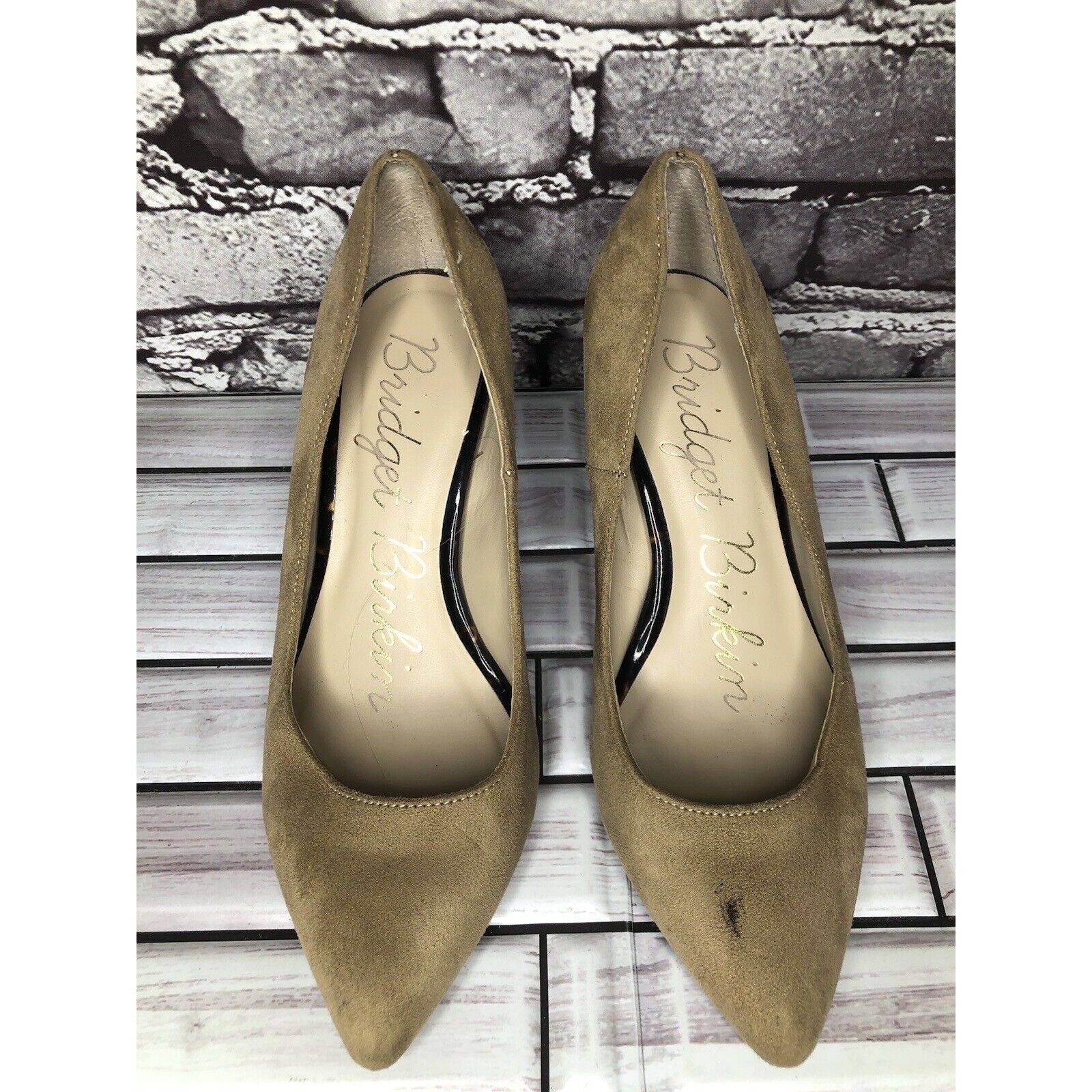Other Bridget Birkin Brown Suede Leather Pointed Heels Women Sz 22 Size US 6 / IT 36 - 17 Thumbnail