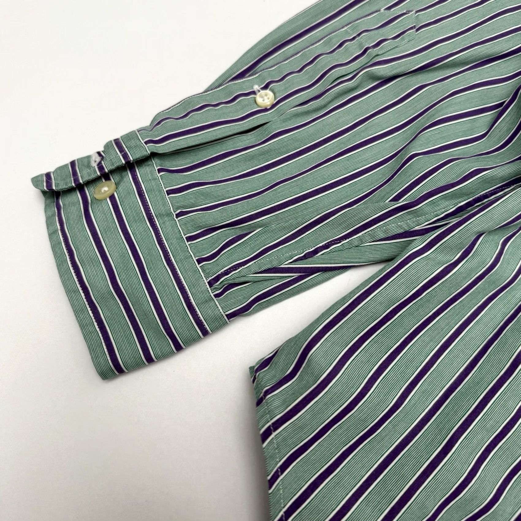 Ralph Lauren Ralph Lauren Button-Down Long Sleeve Shirt Mens Classic Fit L Green Purple Striped 16.5 Size US L / EU 52-54 / 3 - 7 Thumbnail