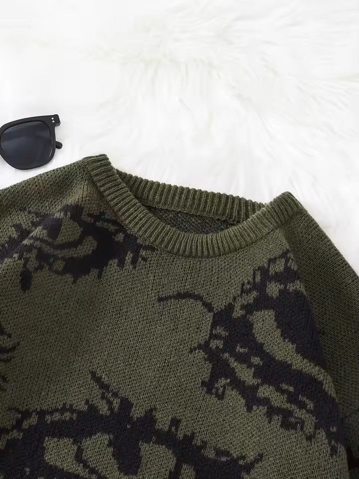 Japanese Brand Abstract Eye Jacquard Pattern Round Neck Knitted Sweater Size US S / EU 44-46 / 1 - 3 Thumbnail