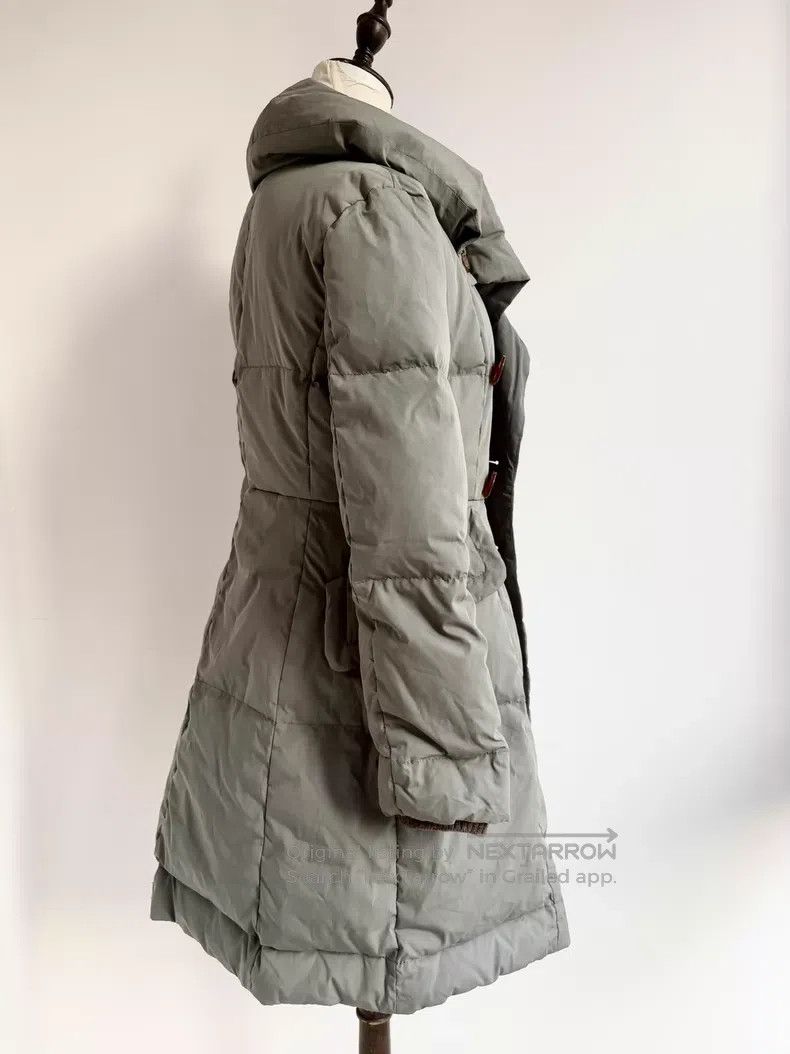 Vivienne Westwood Gray-green Saturn button long down coat