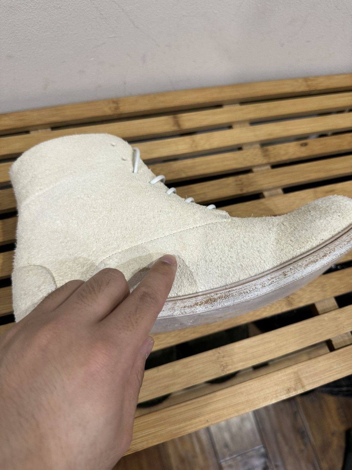 Marsell Marsell Zucca Media Lace-Up Boots Reverse White Leather 38 Size US 5.5 / EU 38 - 20 Thumbnail