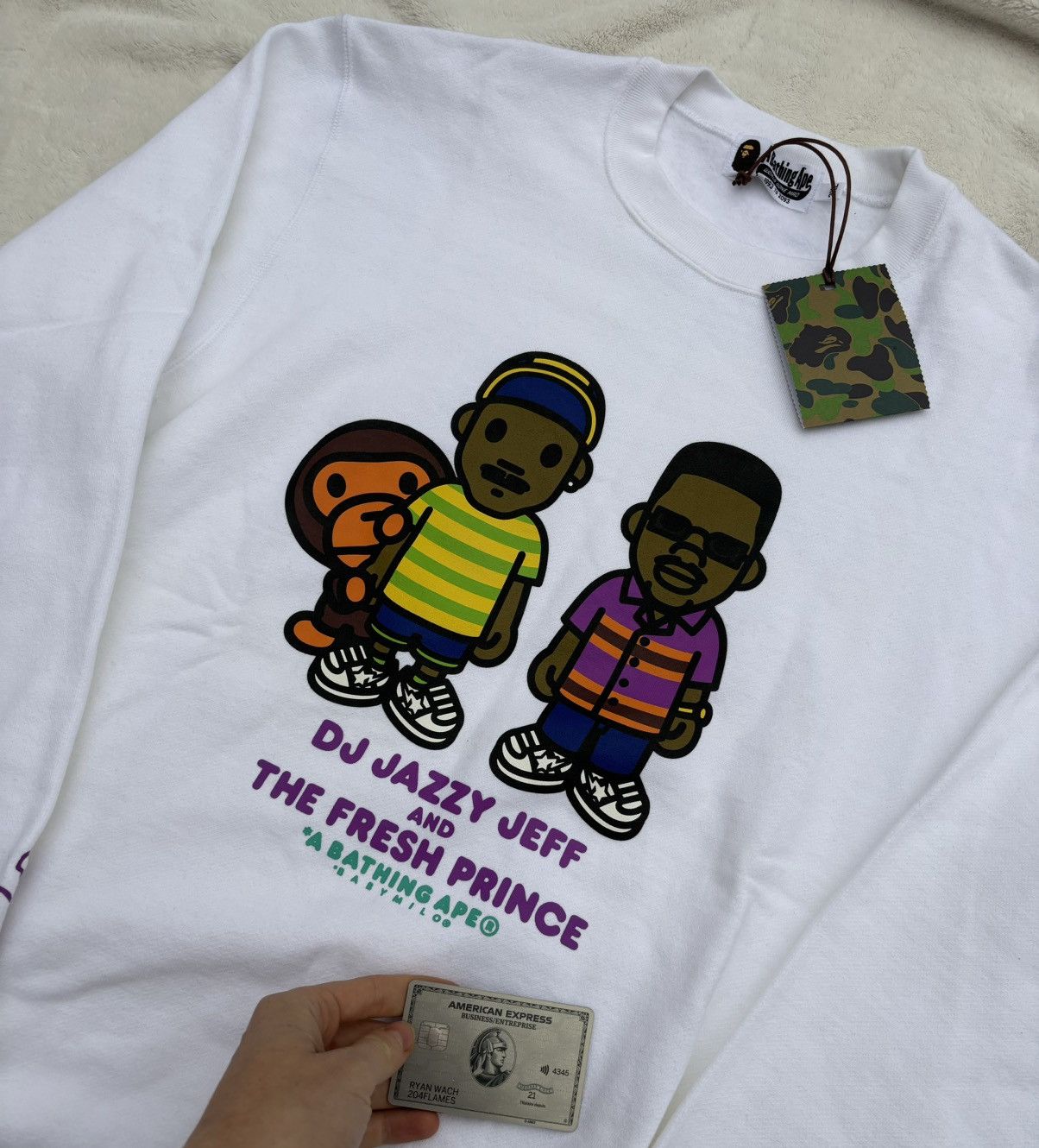 Bape Bape x ‘DJ Jazzy Jeff & The Fresh Prince’ White Crewneck Size US XXL / EU 58 / 5 - 2 Thumbnail