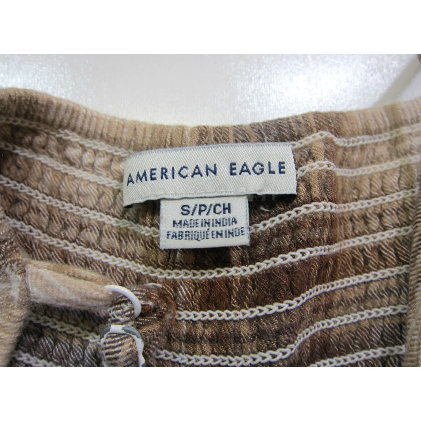 American Eagle Outfitters American Eagle Outfitters Jumpsuit Women S Plaid Brown 100% Rayon Spaghetti Strap Wide Leg Pockets Size 28" / US 6 / IT 42 - 3 Thumbnail