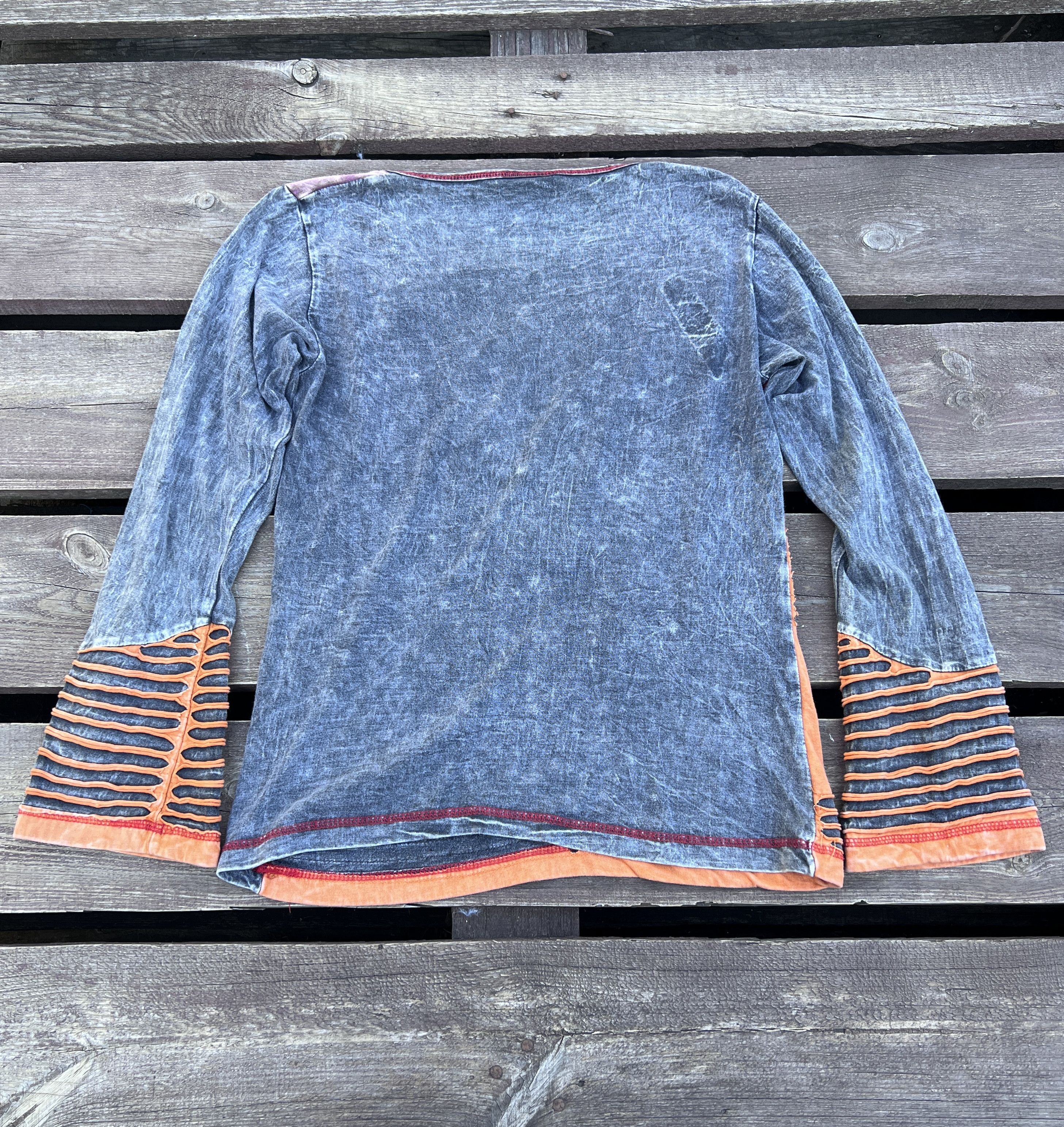Vintage Vintage Y2K Avant Garde Nepal Patchwork long sleeve shirt Size M / US 6-8 / IT 42-44 - 2 Thumbnail