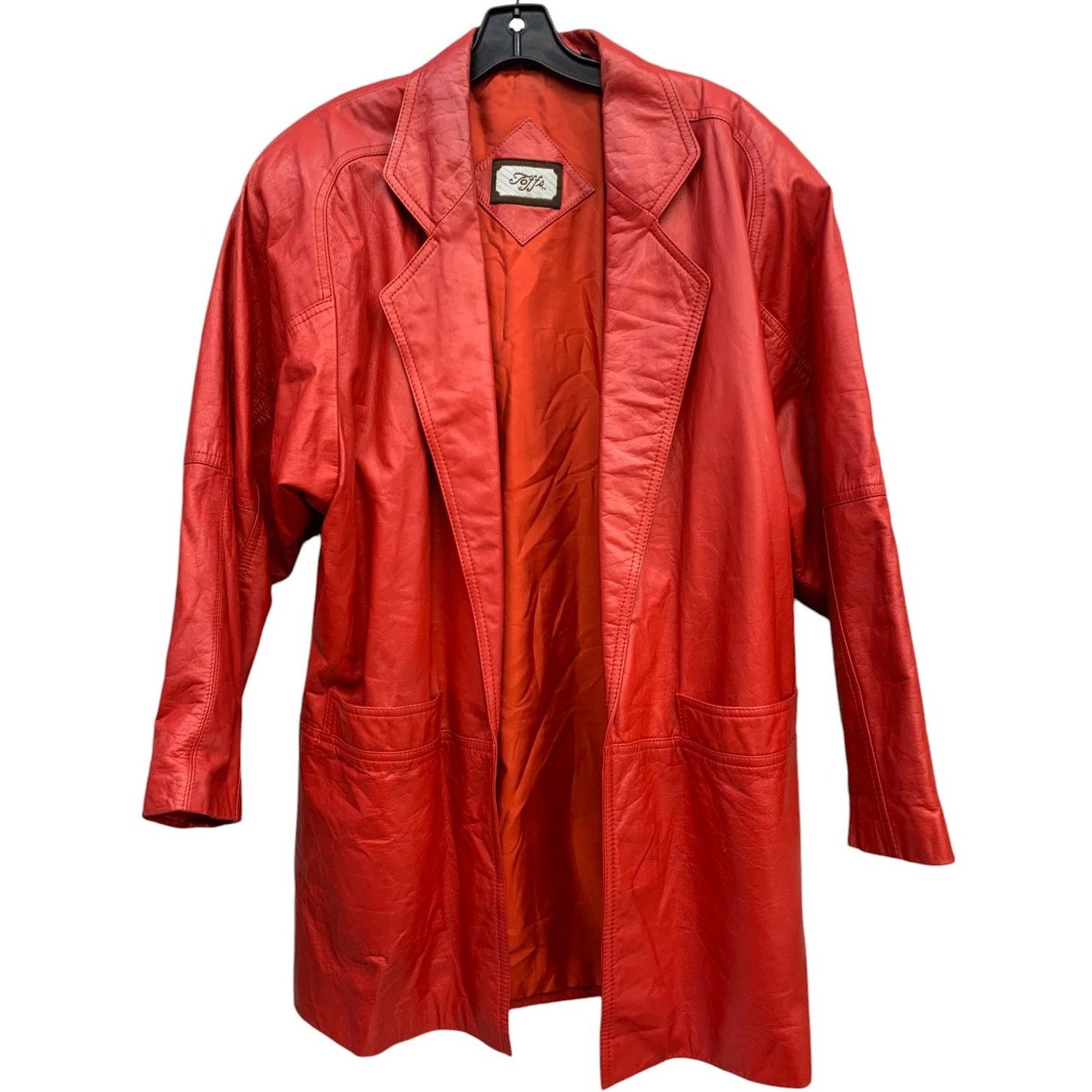 Toffs Vintage Toff's Red Leather Jacket SZ M/ 39 Size M / US 6-8 / IT 42-44 - 1 Thumbnail