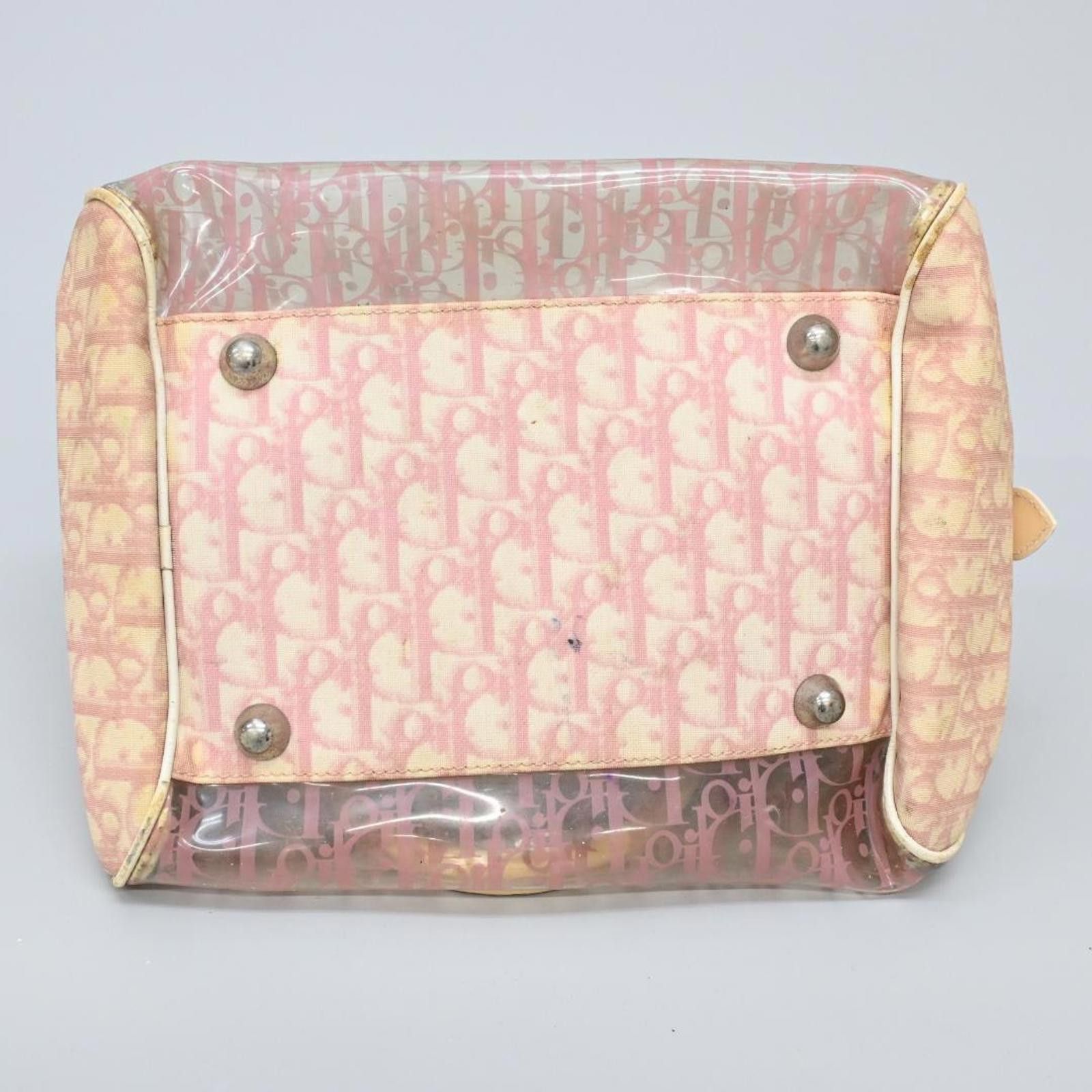 Christian Dior Monsieur Christian Dior - Transparent Pink Leather Handbag Size ONE SIZE - 4 Thumbnail