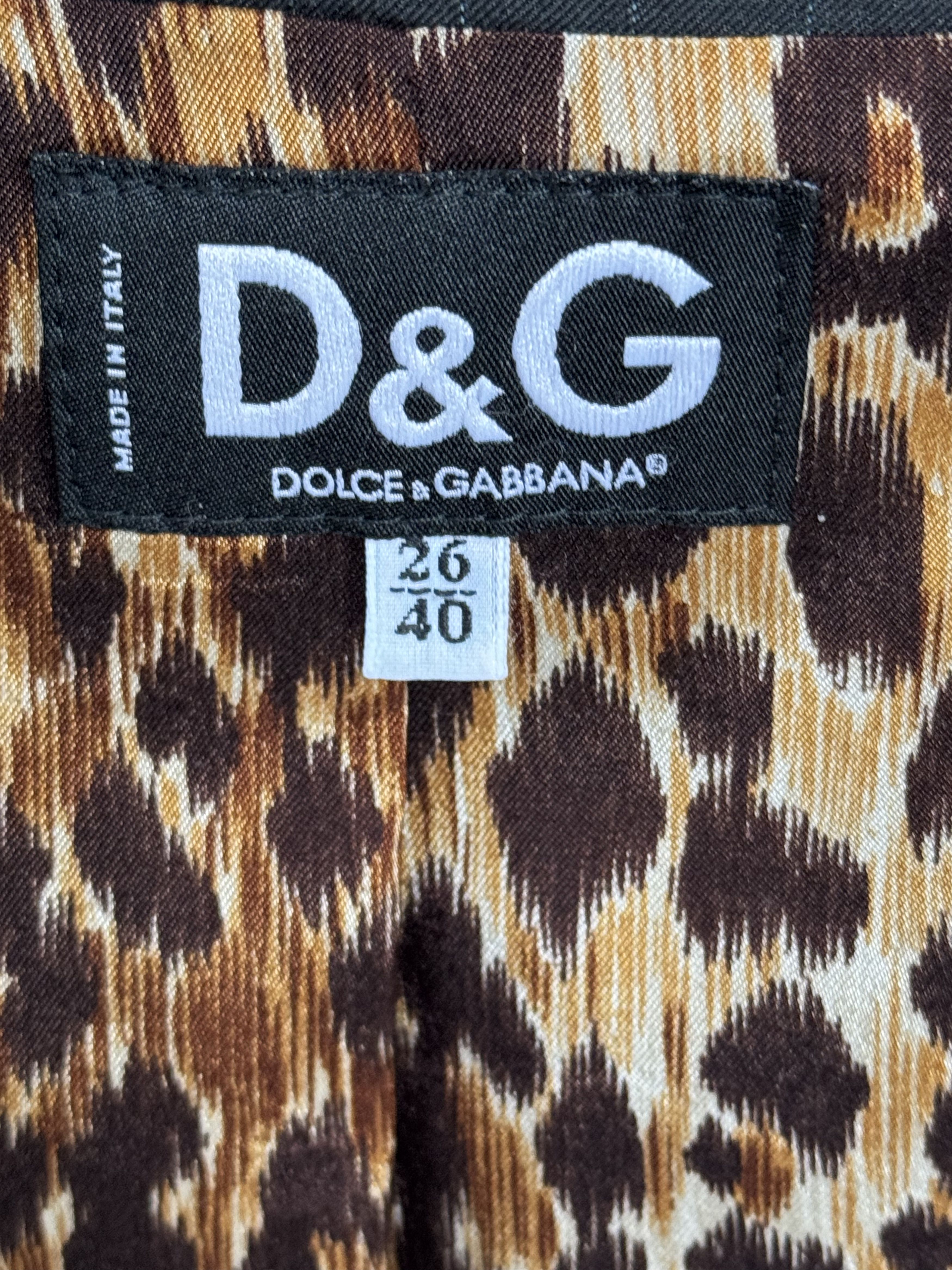 Dolce & Gabbana × Vintage Dolce & Gabbana Vintage 2B Stripe Tailored Jacket Size 40 Size S / US 4 / IT 40 - 7 Thumbnail